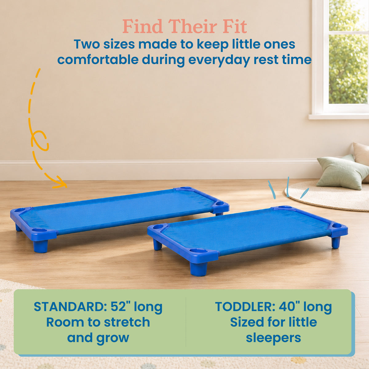 Streamline Cot, Assembled, Standard Size, 6-Pack