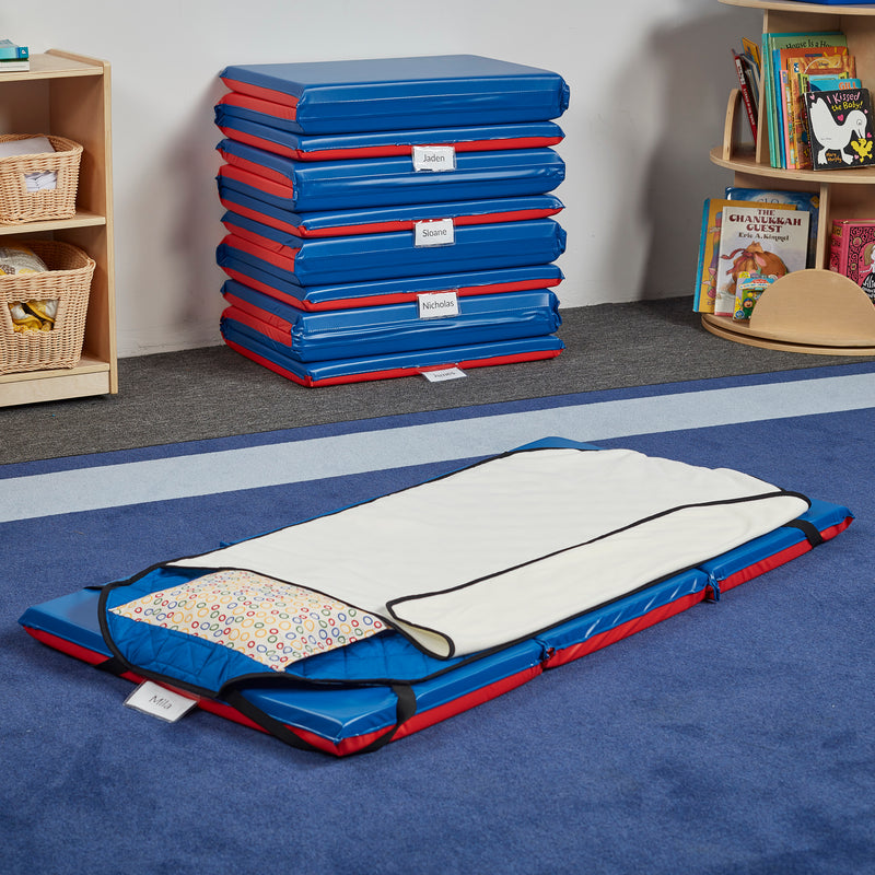 Toddler Nap Mat Companion - Portable All-in-One Preschool/Daycare Nap Bundle