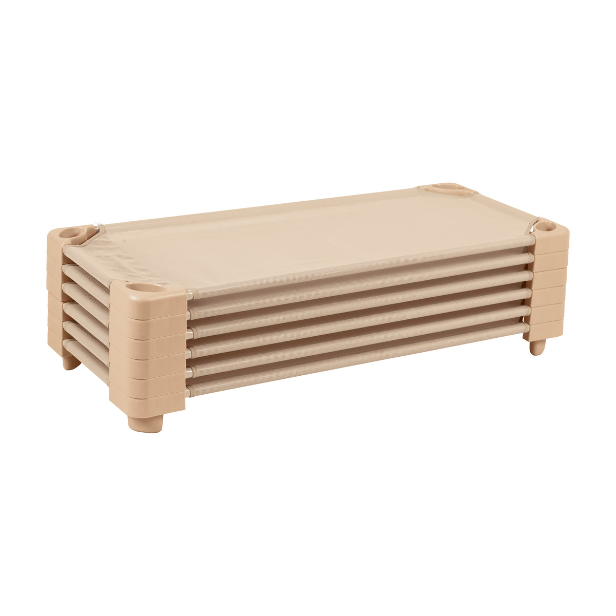 Stackable Cots Stackable Kiddie Cot, Standard Size, Ready-to-Assemble, 6-Pack