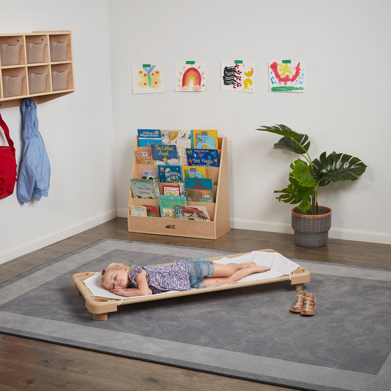 ECR4Kids Stackable Kiddie Cot, Children’s Naptime Cot, Ready-to-Assemble, 6-Pack