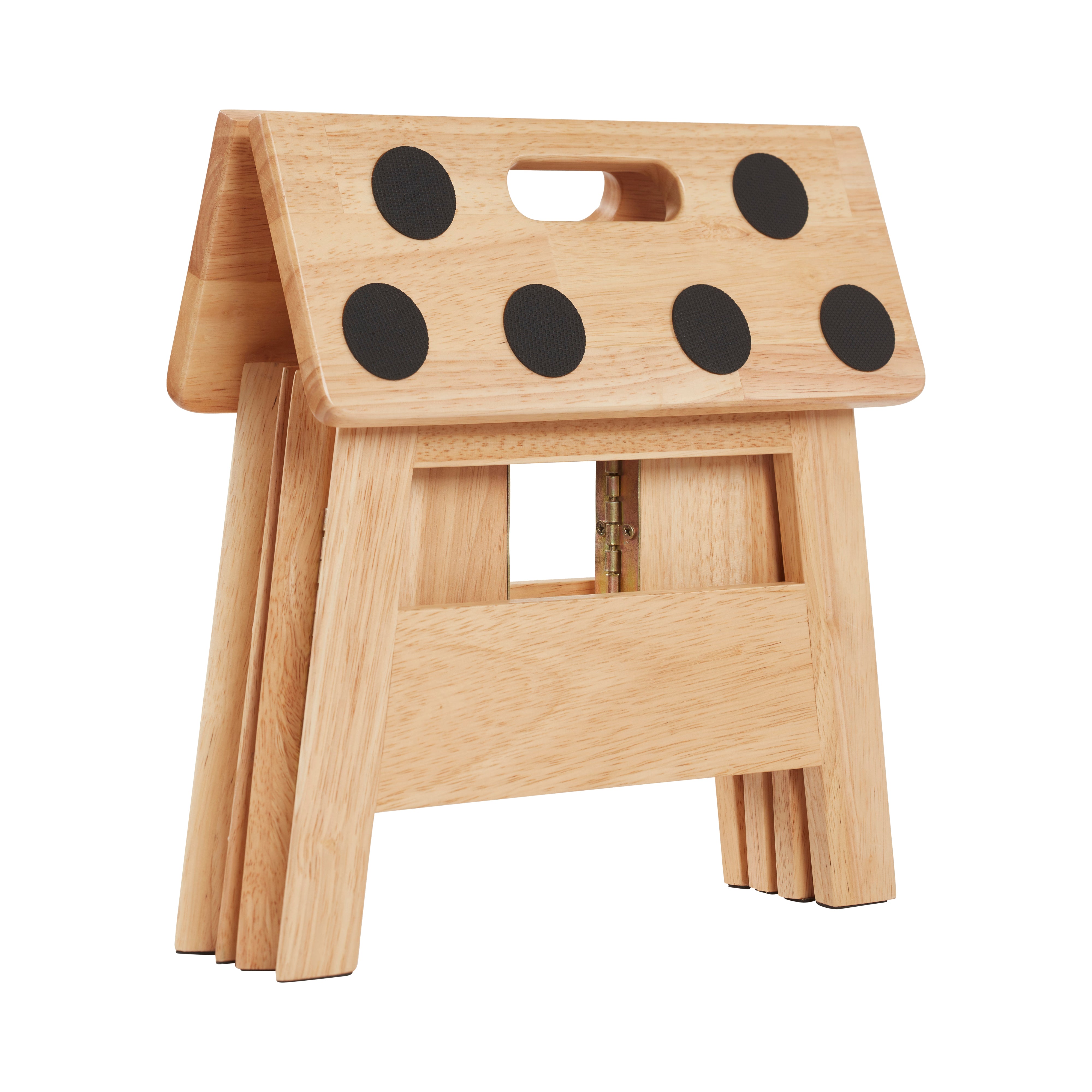 Folding Step Stool with Handle, Kids Furniture, Natural