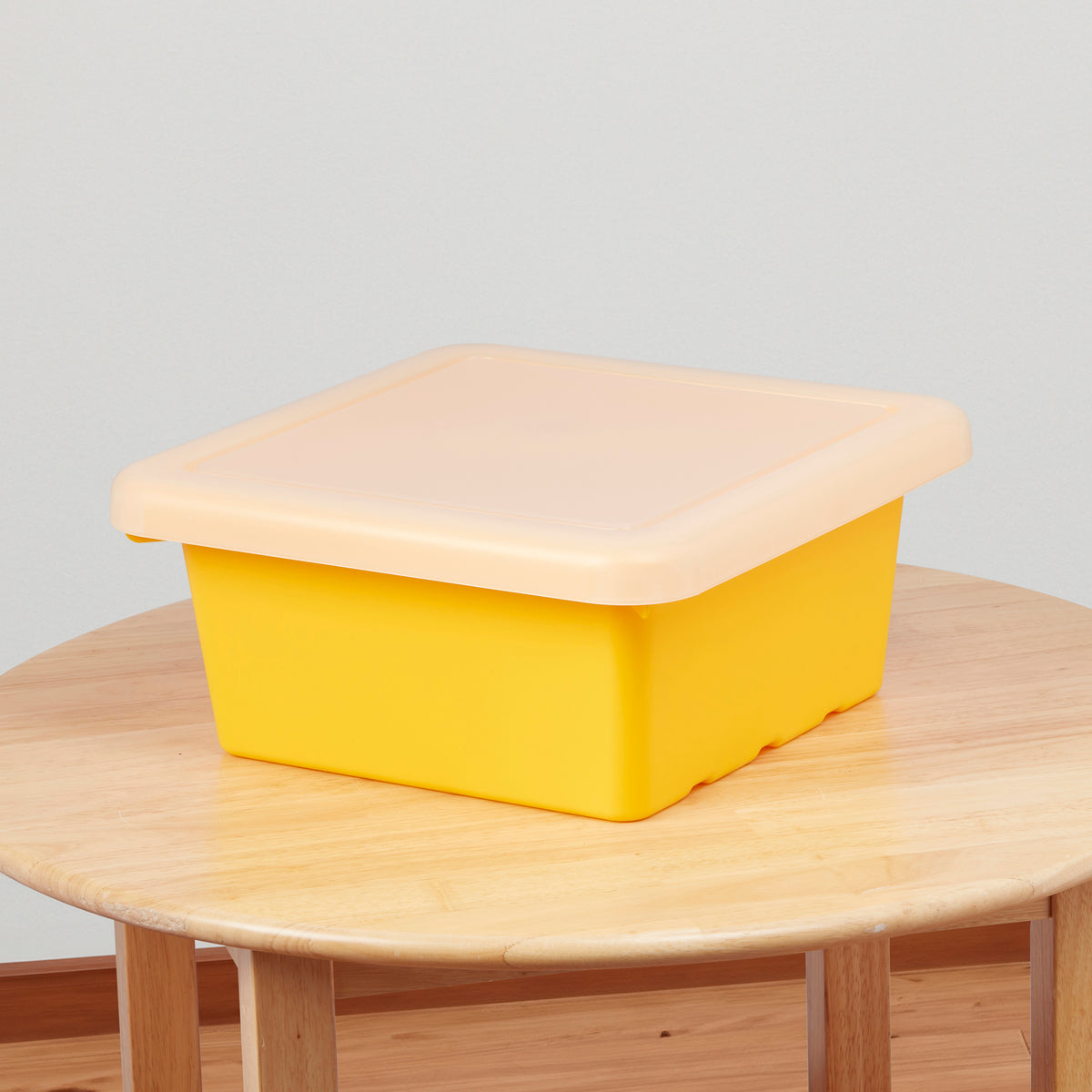 Stackable Square Bins with Non-Snap Lids, 2-Pack