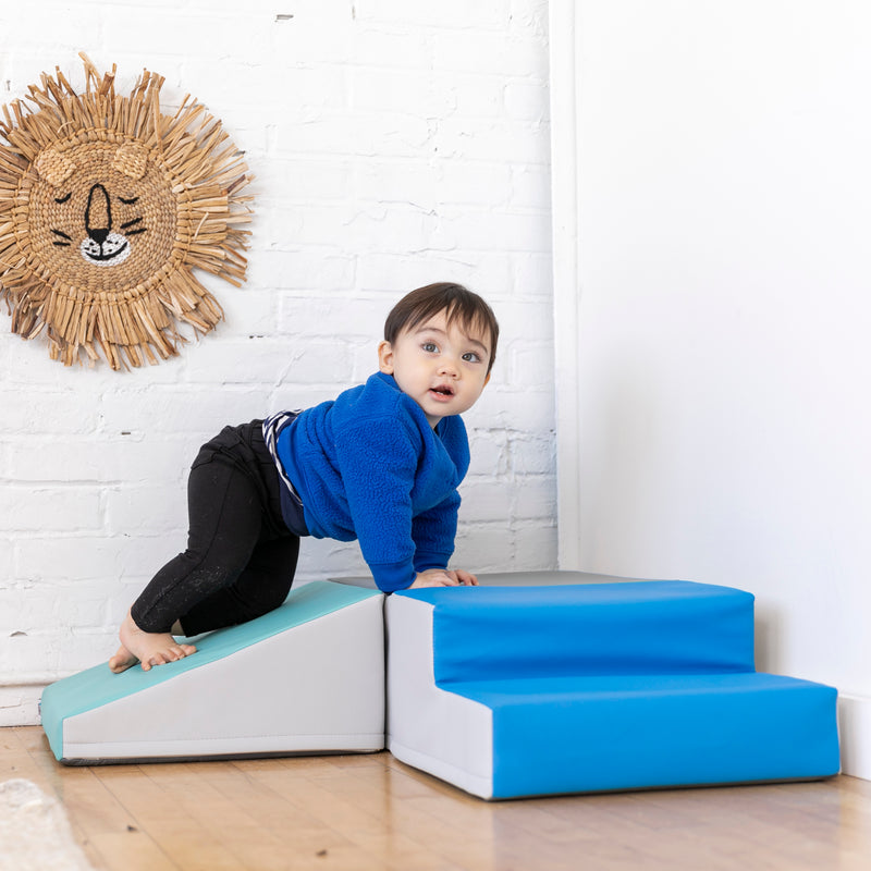 Junior Little Me Climb Crawl and Slide Climber, Mini-Sized Beginner Playset, 3-Piece