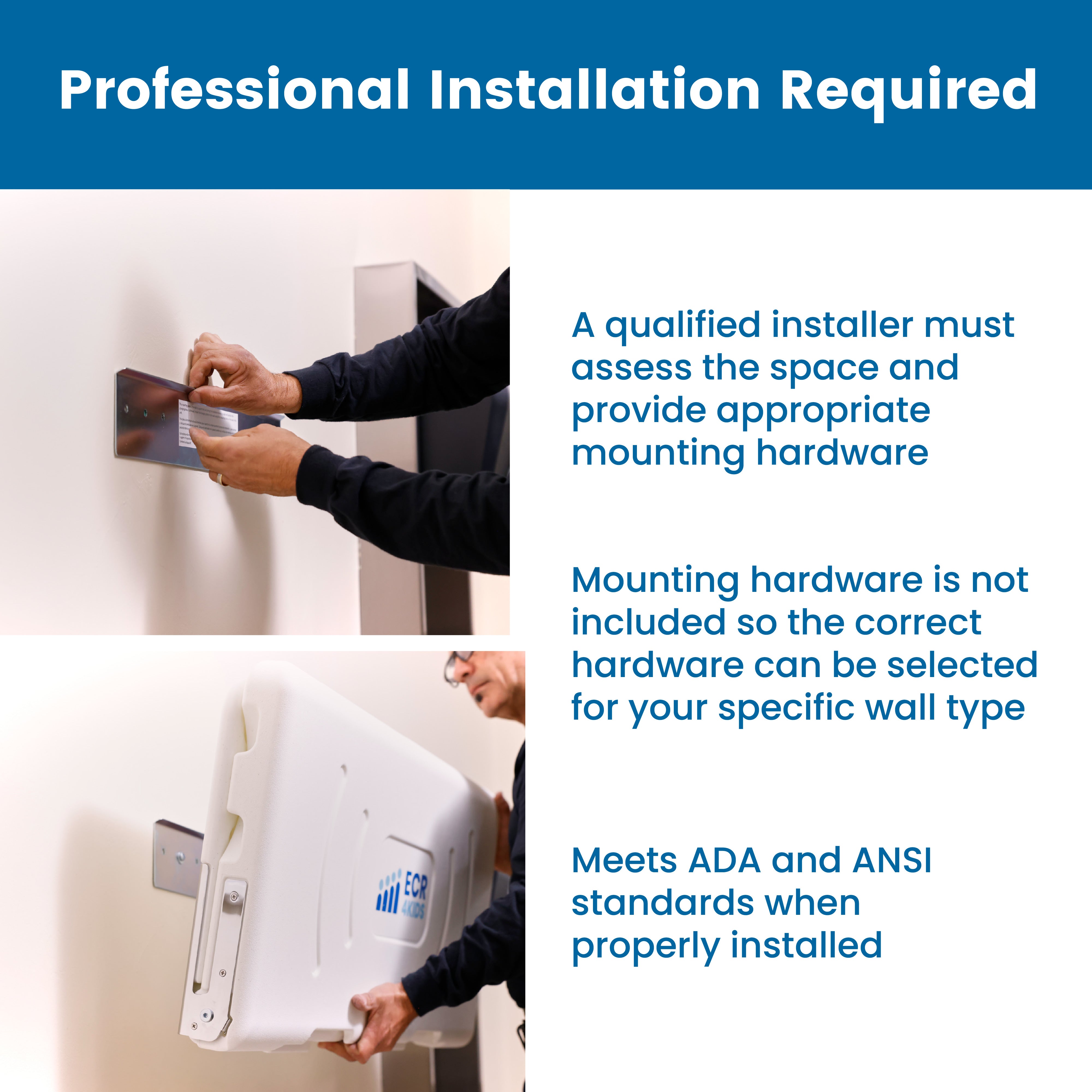Horizontal Wall-Mounted Diaper Changing Station