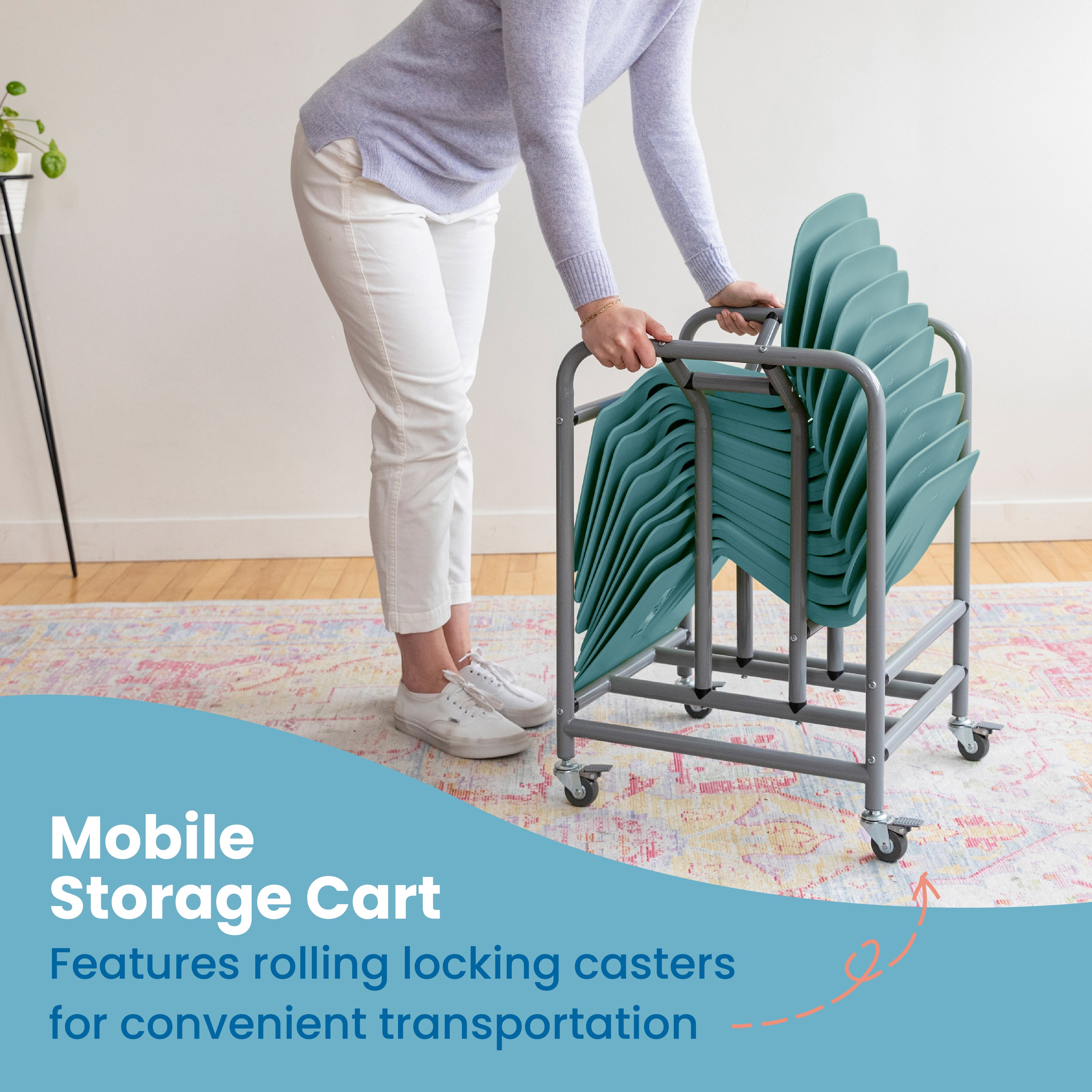 The Surf Portable Lap Desk with Mobile Storage Cart, 10-Pack