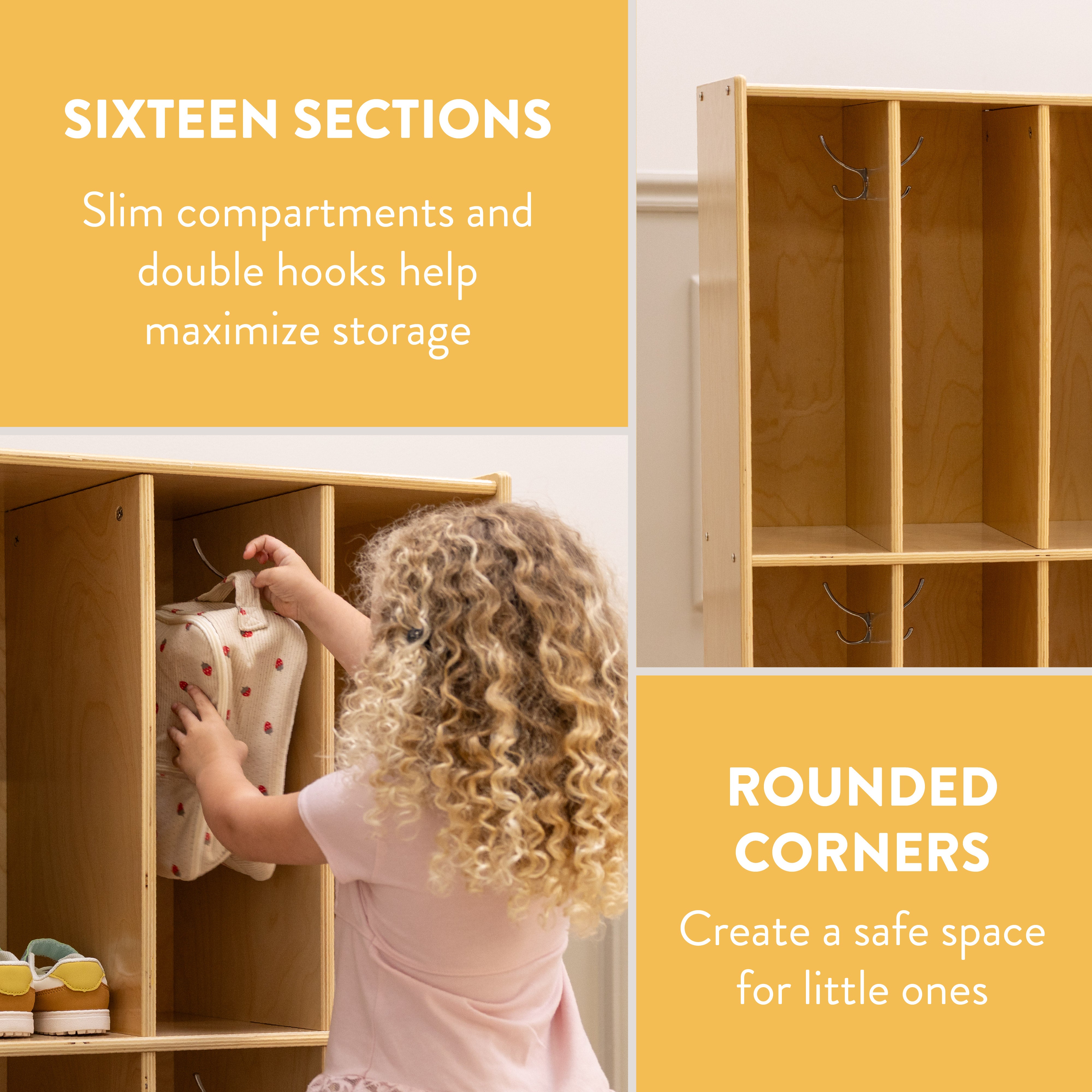 16-Section Slim Storage Coat Locker