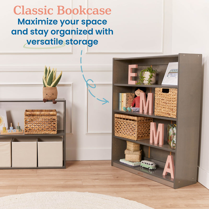 Classic Bookcase, Adjustable Shelves, 48in H