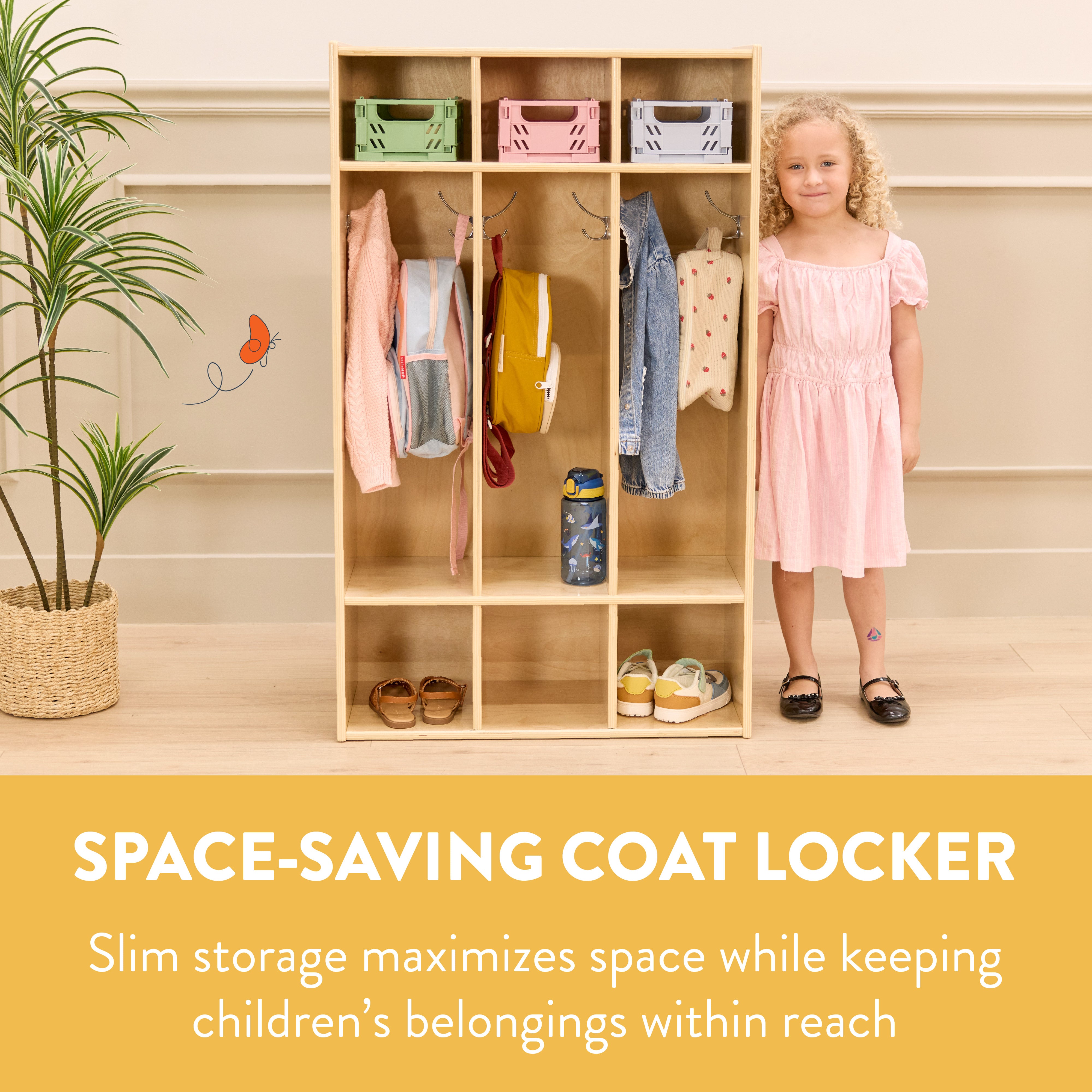 Sleekline 3-Section Storage Coat Locker