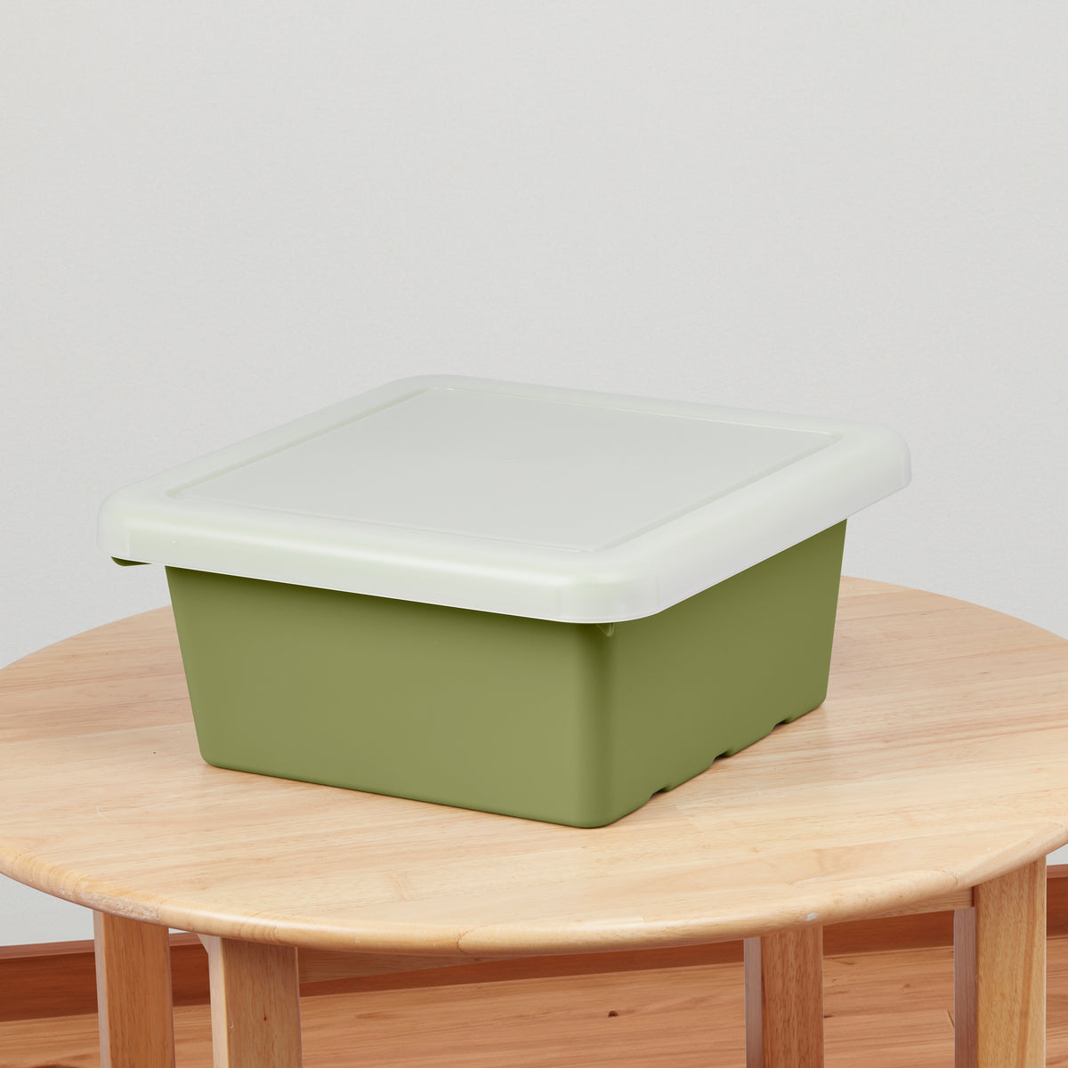 Stackable Square Bins with Non-Snap Lids, 2-Pack