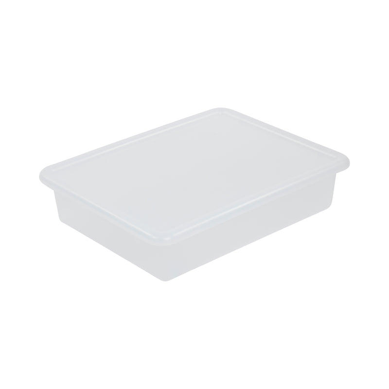 Letter Size Tray with Lid, Flat Storage Bin, 10-Pack