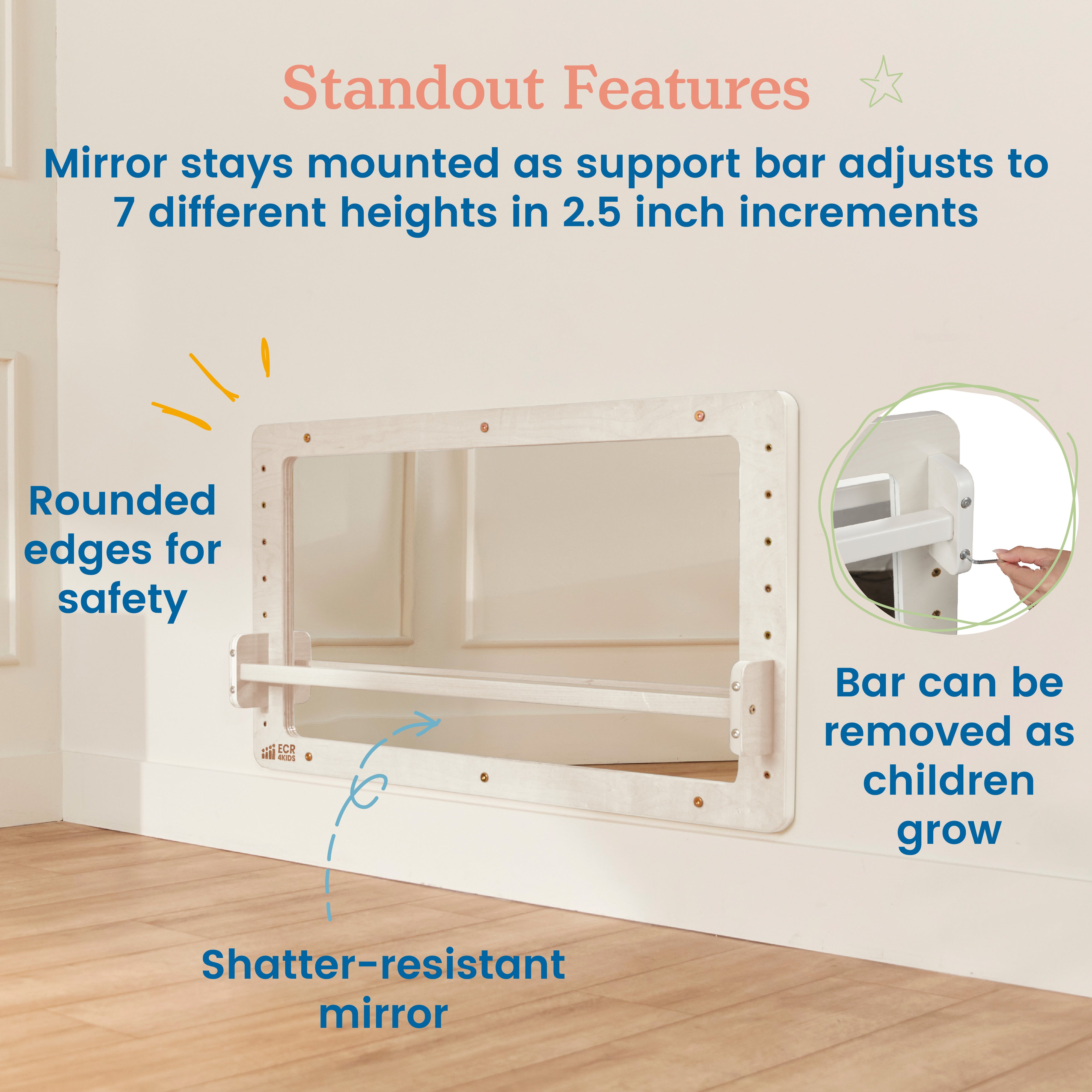 Wall-Mounted Coordination Mirror, Balance Mirror