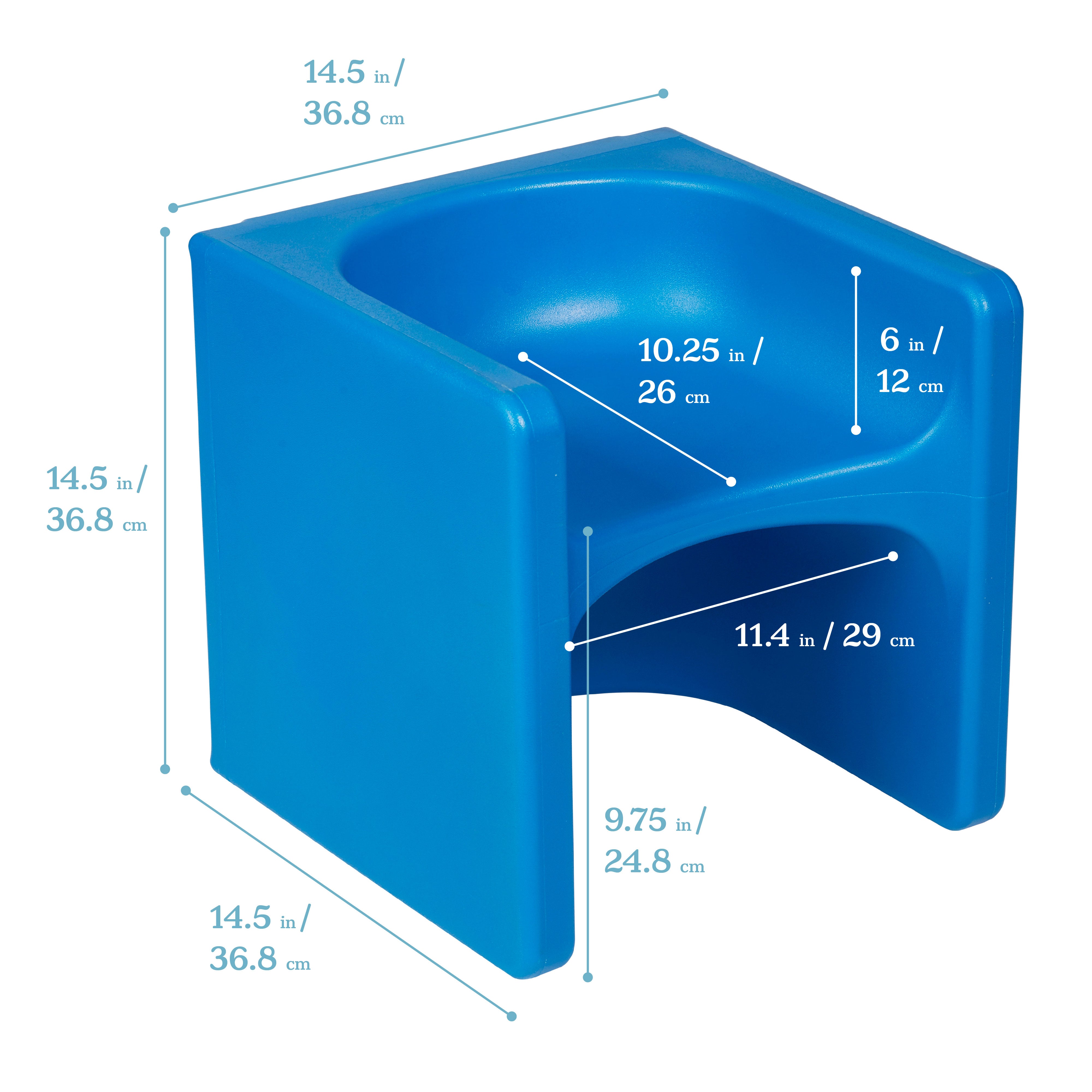 Tri-Me 3-In-1 Cube Chair Set, 4-Pack