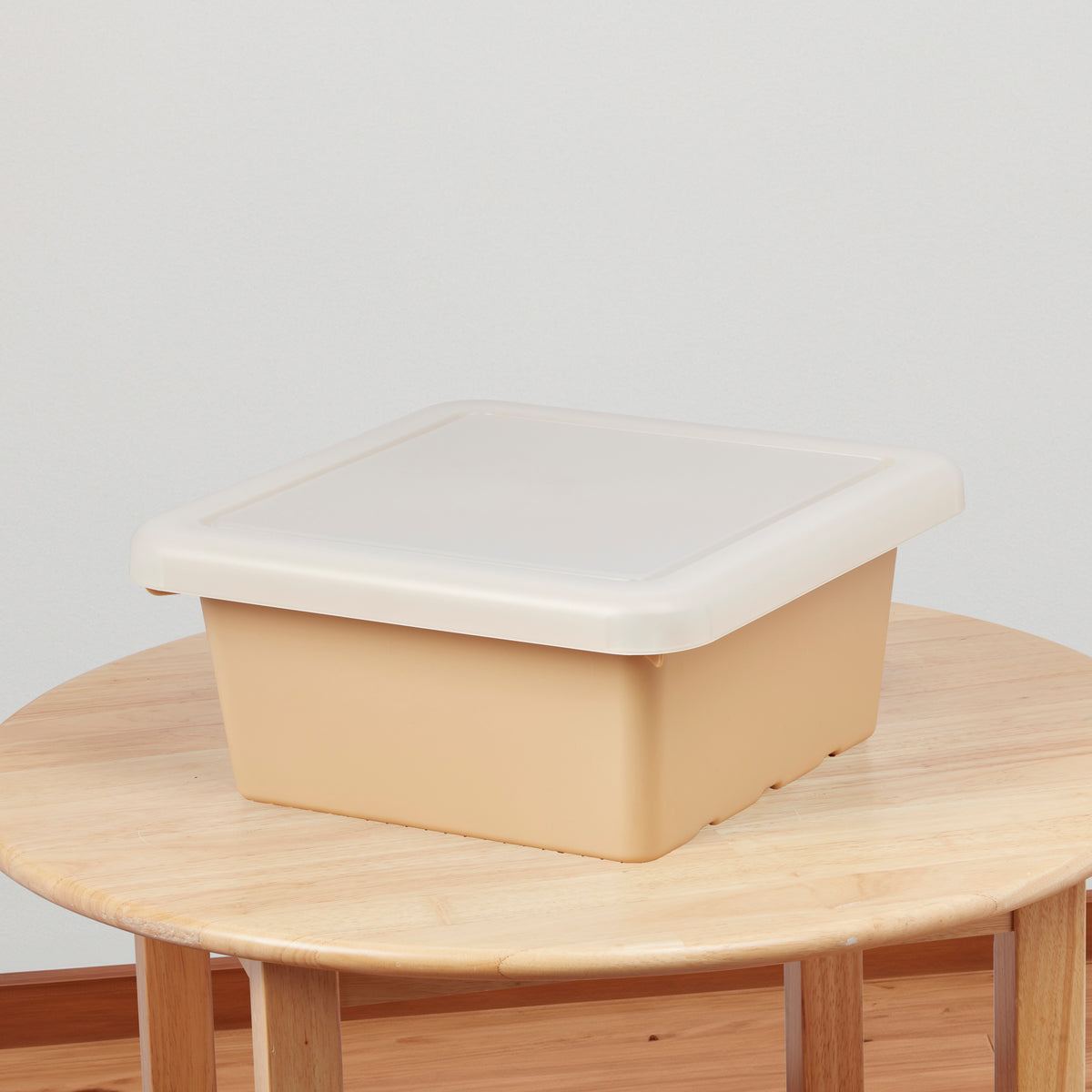 Stackable Square Bins with Non-Snap Lids, 2-Pack