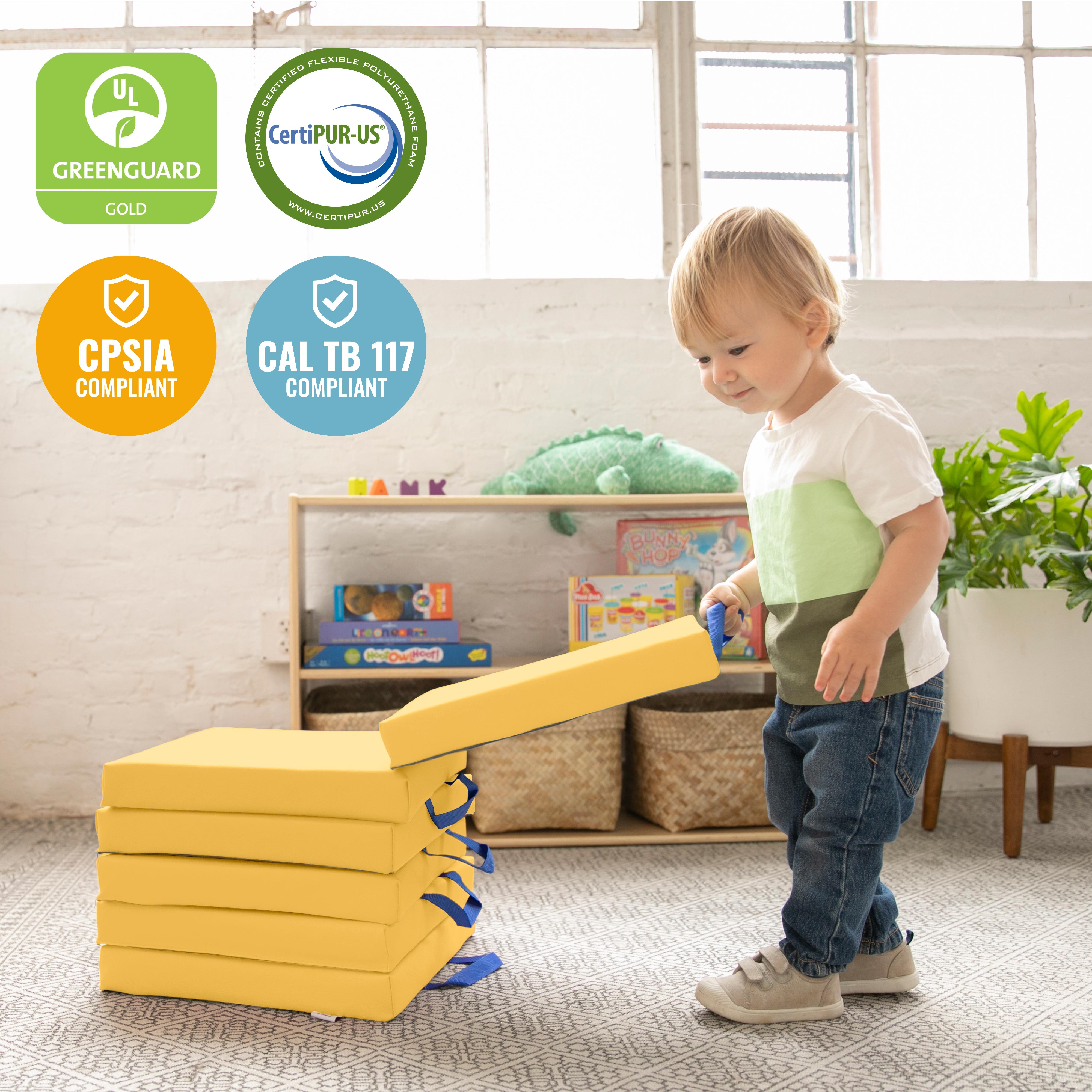 Floor Cushions, Square, 6-Piece