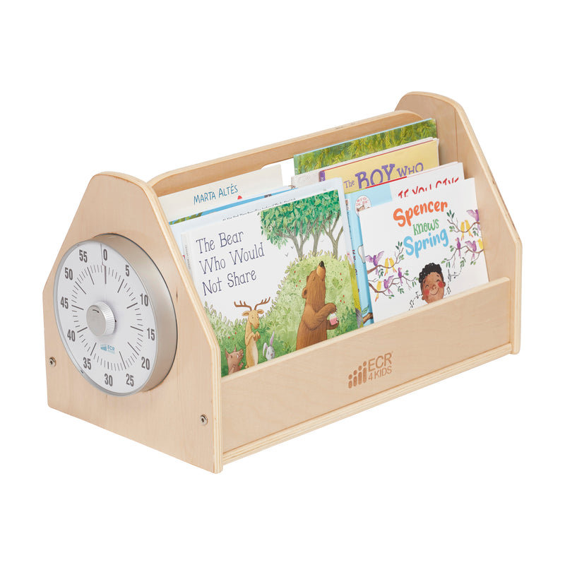 Double-Sided Book Caddy with Countdown Timer and Carry Handle