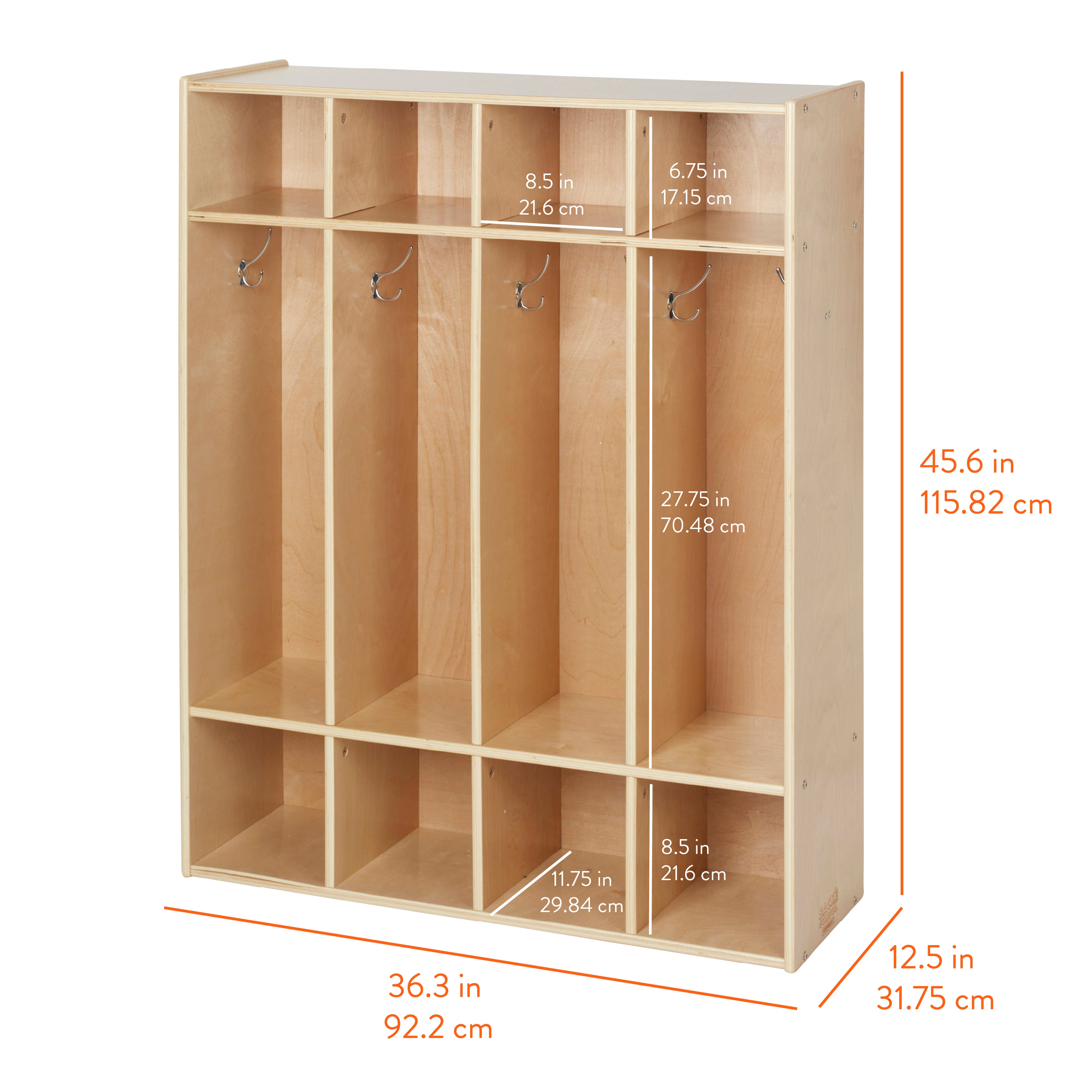 Sleekline 4-Section Storage Coat Locker