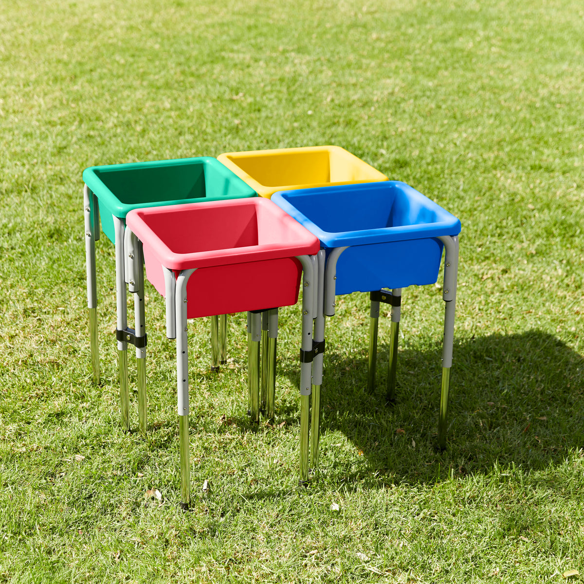 Stackable Square Bins with Non-Snap Lids, 2-Pack