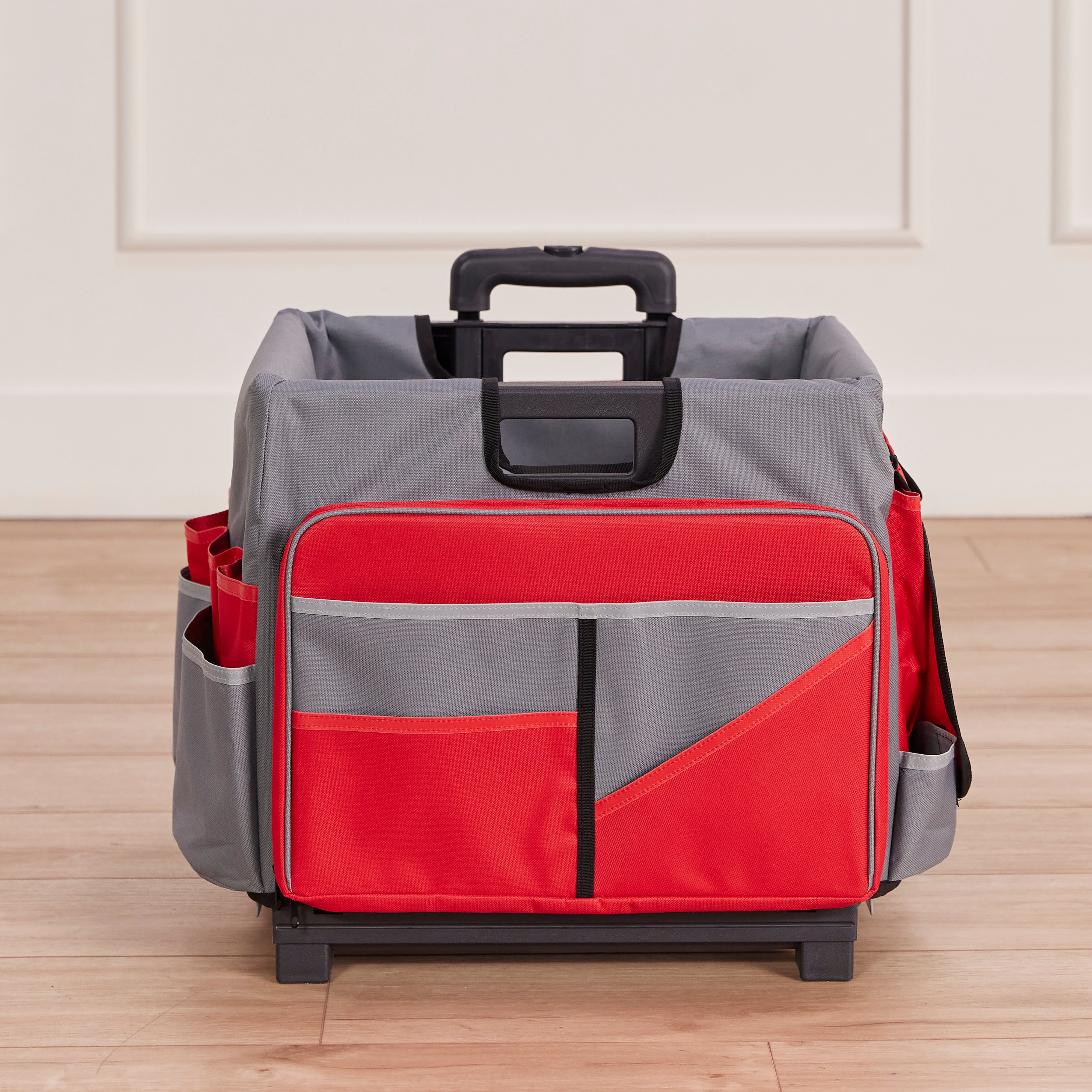 Universal Rolling Cart with Canvas Organizer Bag, Mobile Storage