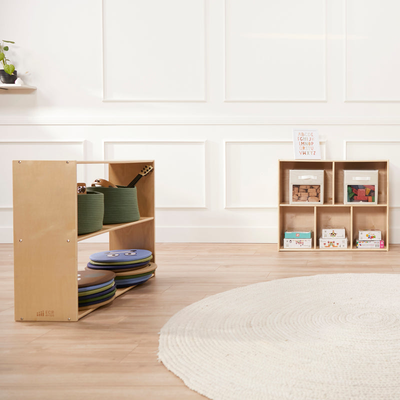Streamline 2-Shelf Storage Cabinet, 30in High, Double-Sided
