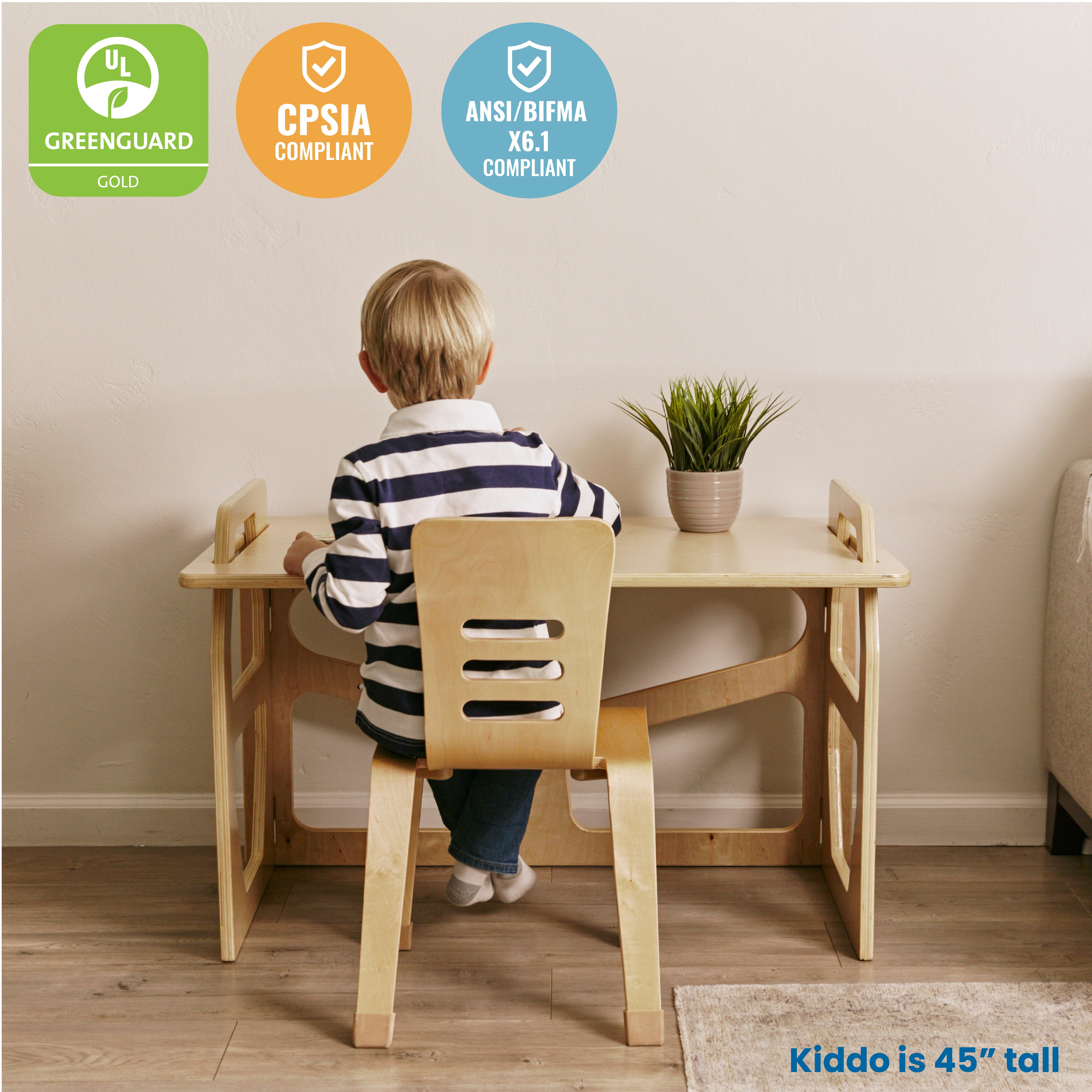 Bentwood Chair, 14in Seat Height, 2-Pack