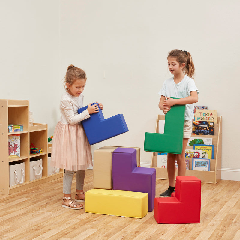 Brainy Soft Foam Blocks, Soma Puzzle Cube, 7-Piece