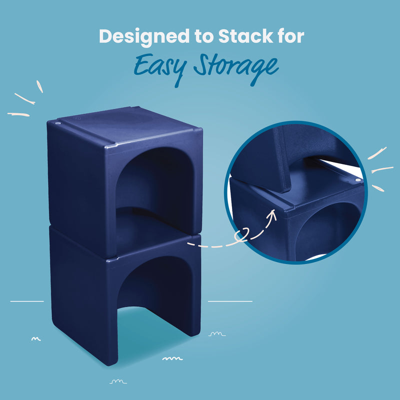 ECR4Kids Tri-Me 3-In-1 Cube Chair, Kids Furniture