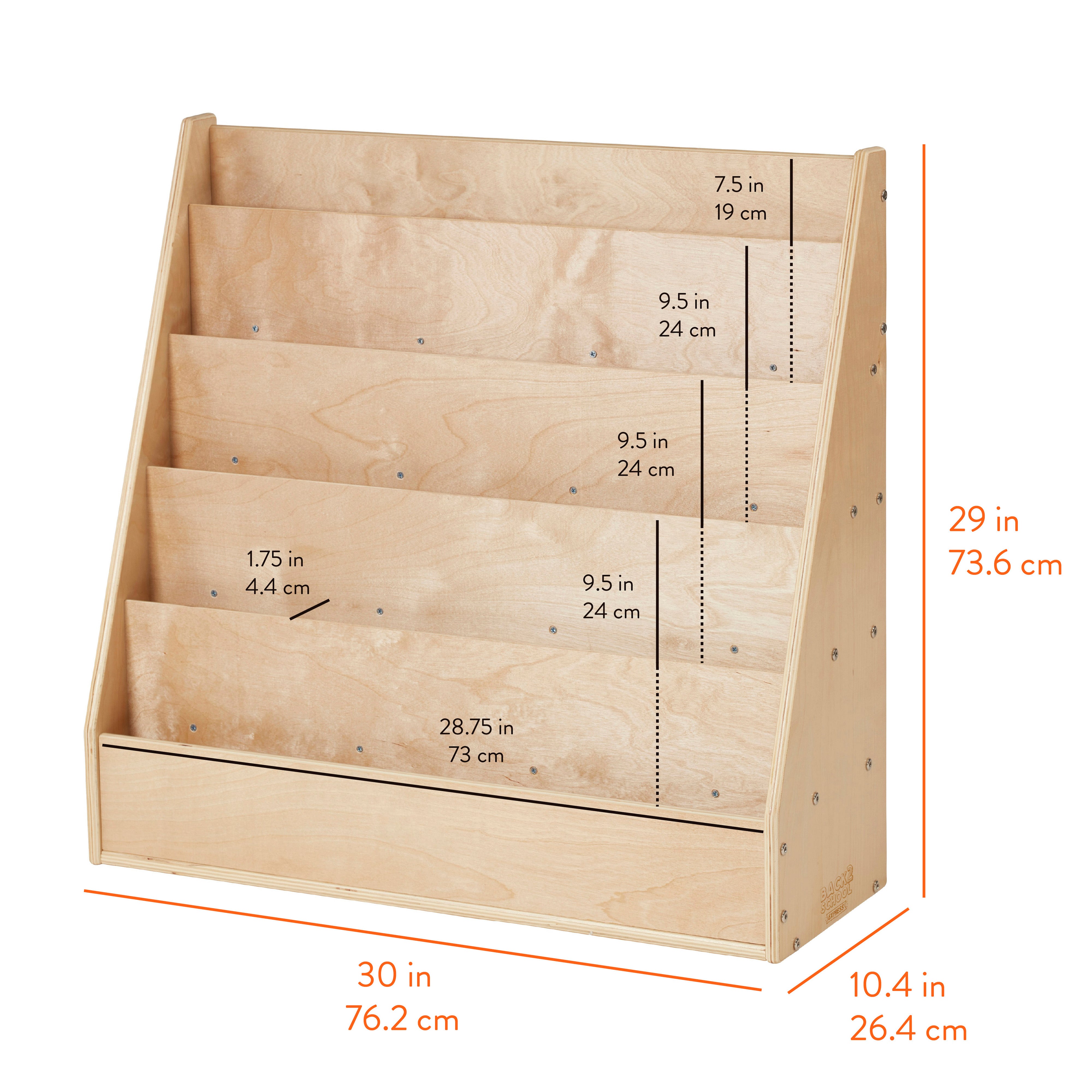 Sleekline 5-Tier Double-Sided Book Display with Storage
