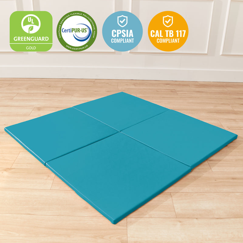 Play Patch Activity Mat Squares, Modular Playmat, 4-Pack