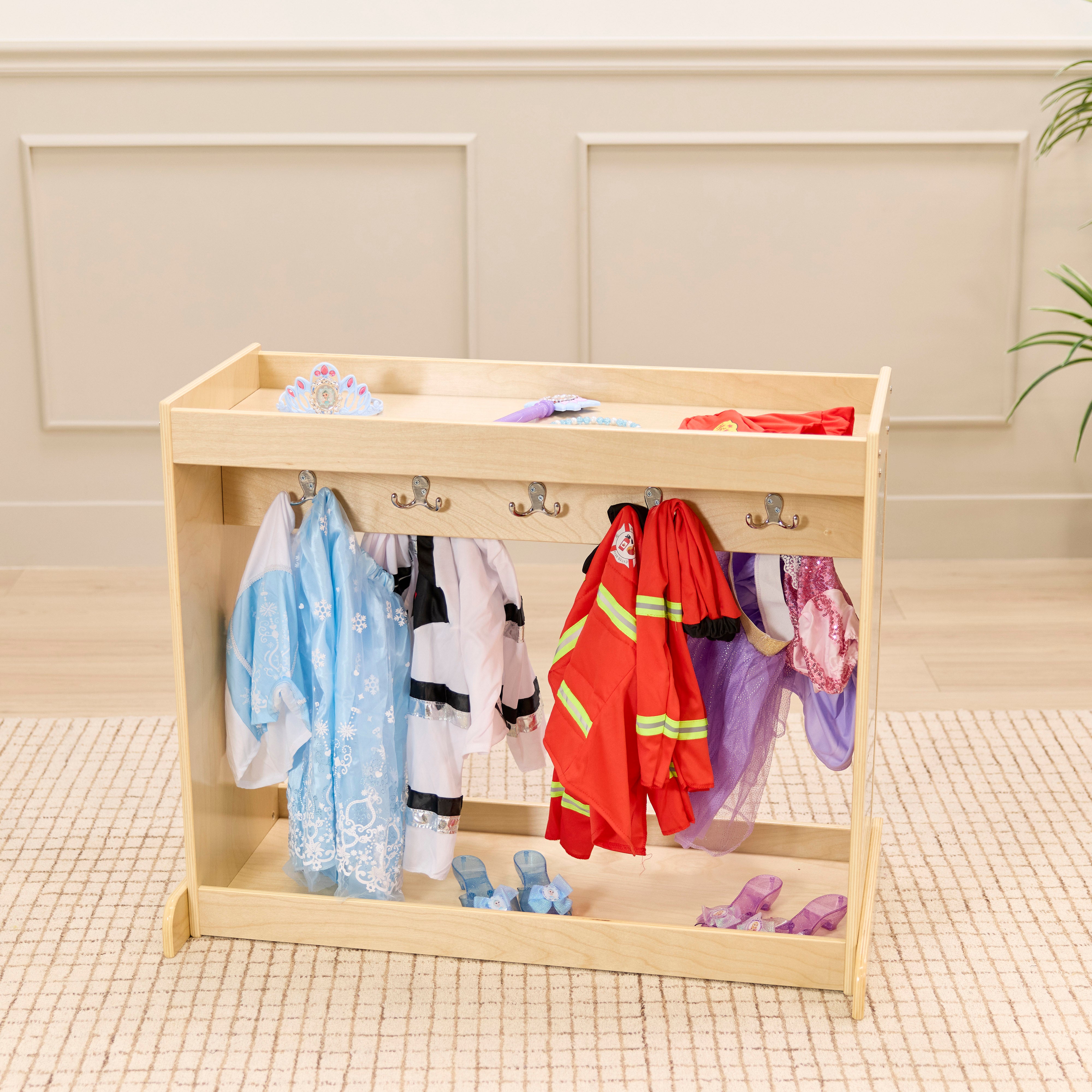 Double-Sided Toddler Dress-Up Island with Mirror