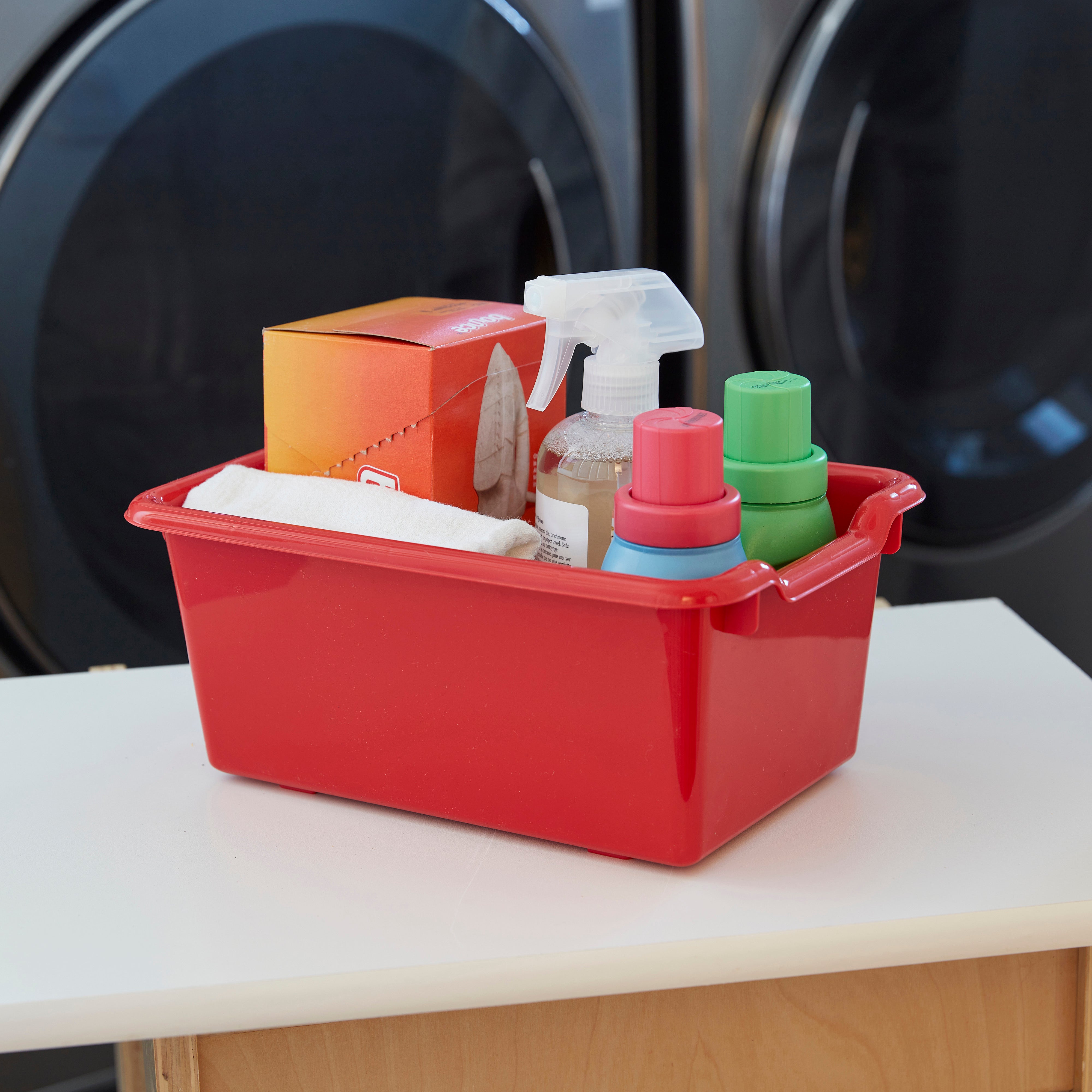 Scoop Front Plastic Storage Bins, 15-Piece