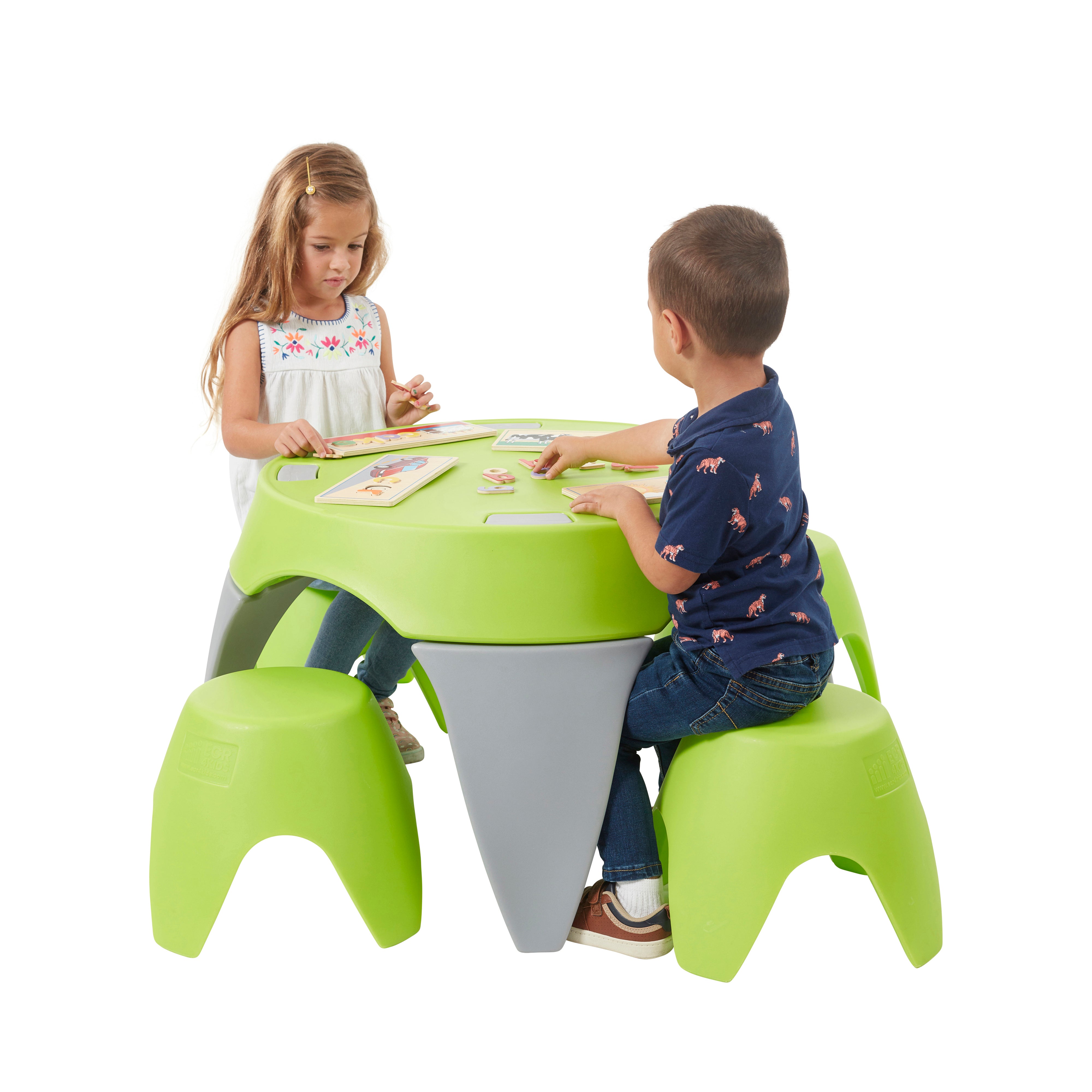 #Color_Lime Green/Light Grey