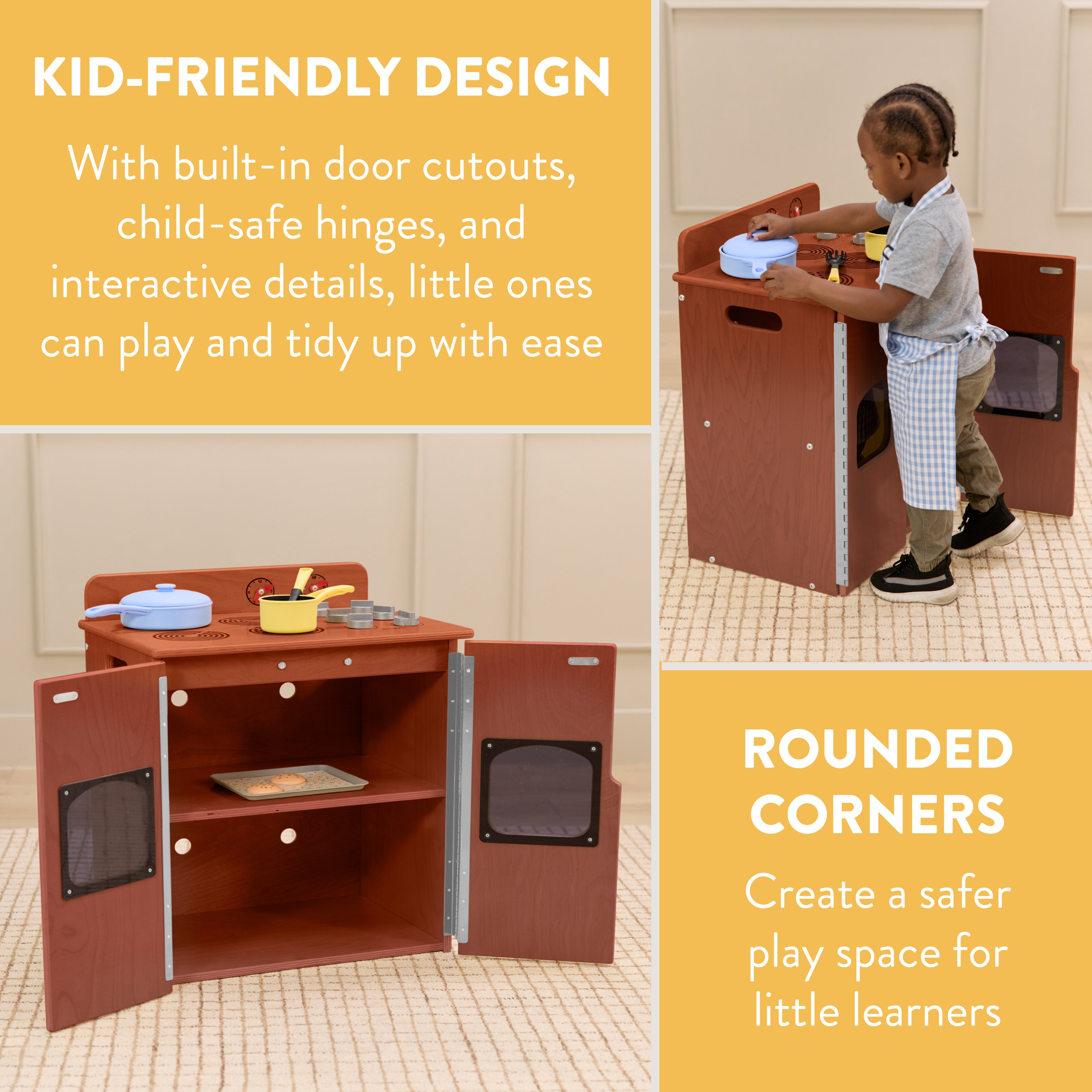 Chef's Station Kids Pretend Play Kitchen Stove