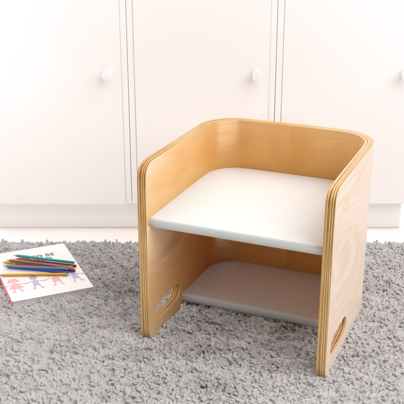 Bentwood Multipurpose Cube Chair, Kids Furniture
