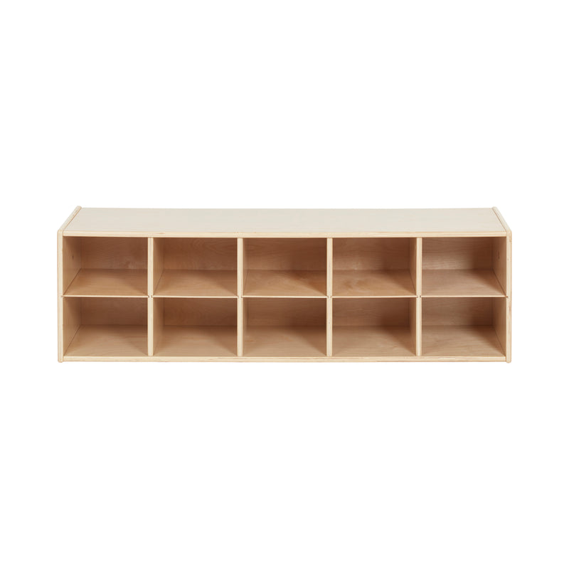 Streamline 10 Cubby Tray Storage Cabinet, 2x5, Classroom Furniture