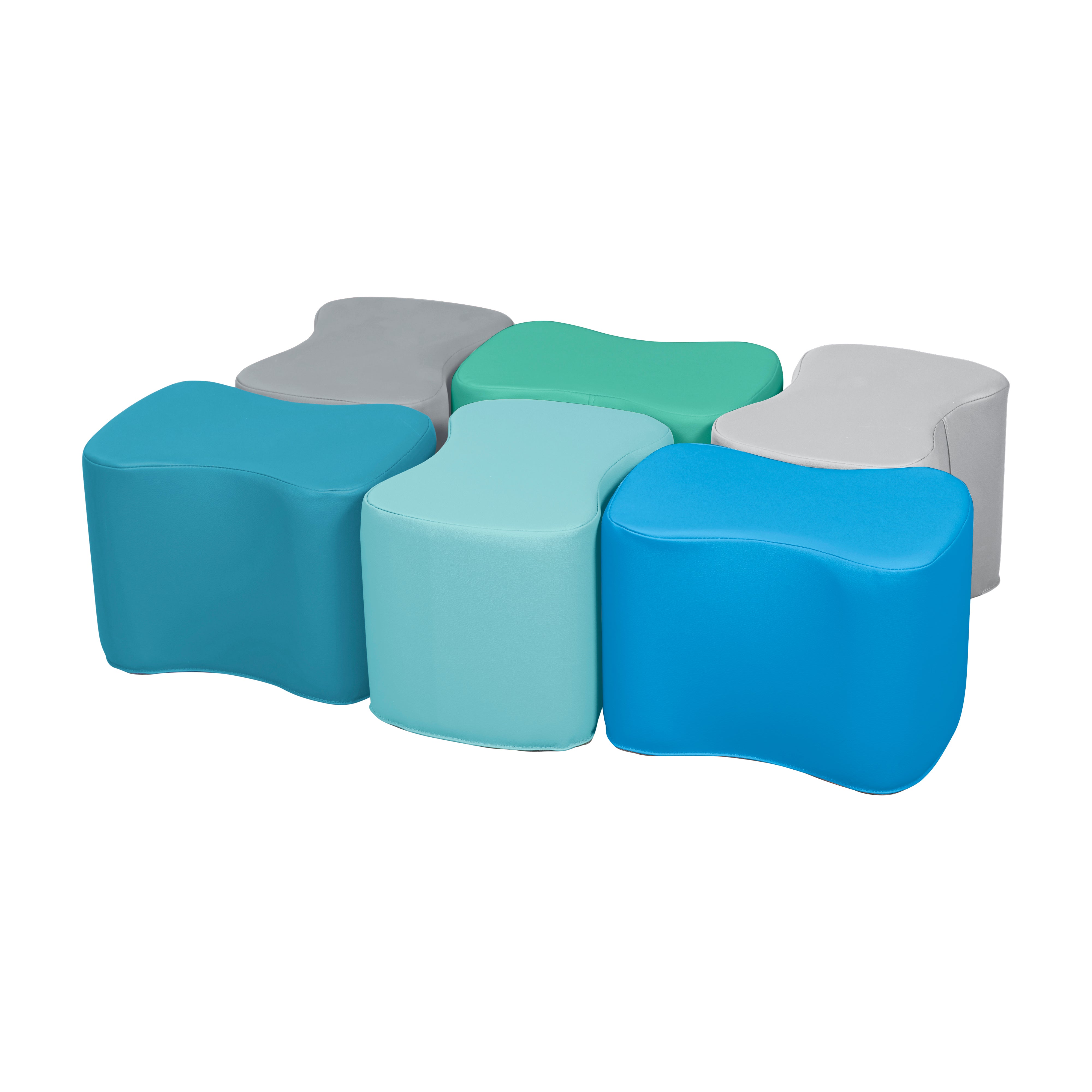 Butterfly Modular Stool Seating Set, 6-Piece