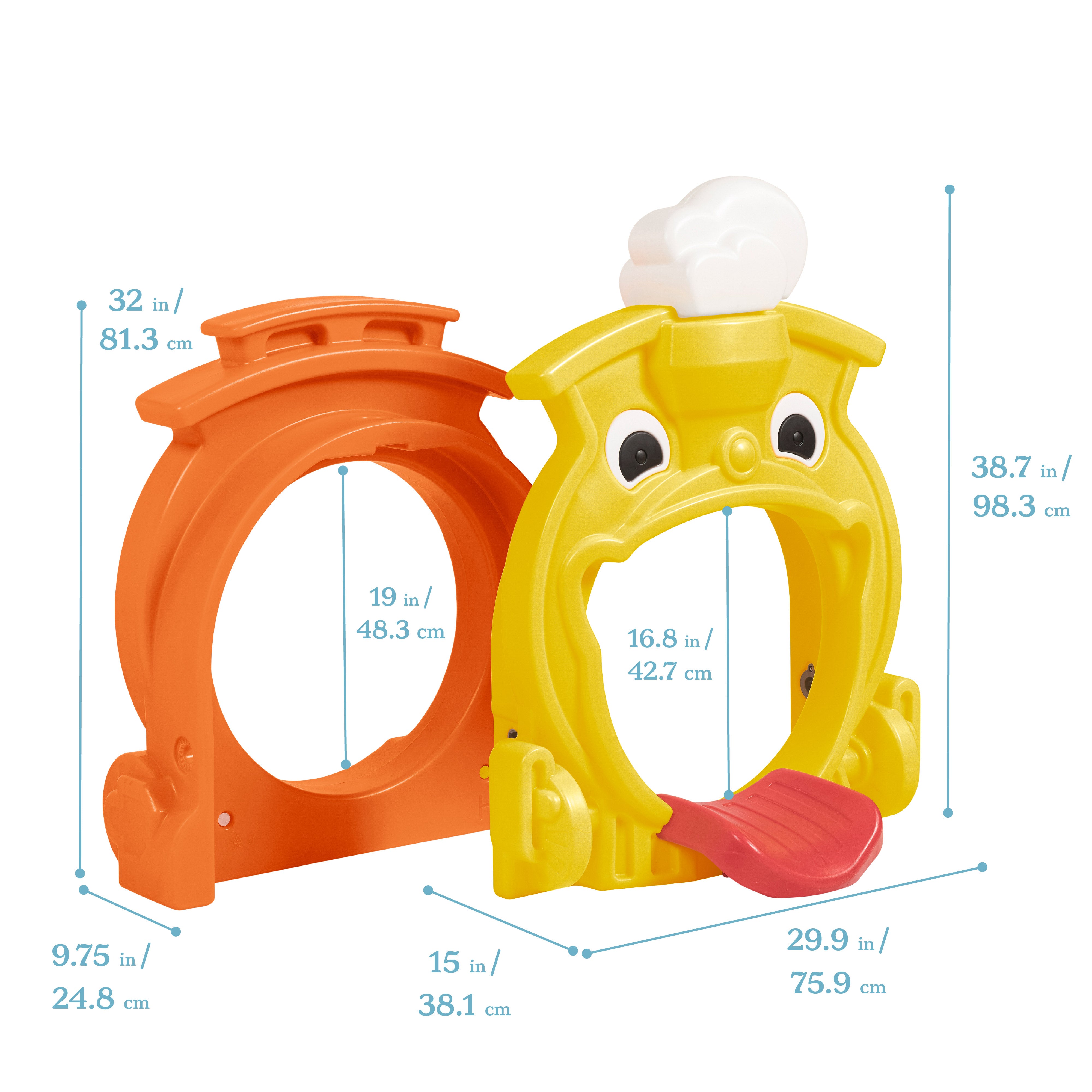 Toby Climb-N-Crawl Train, Head and Caboose