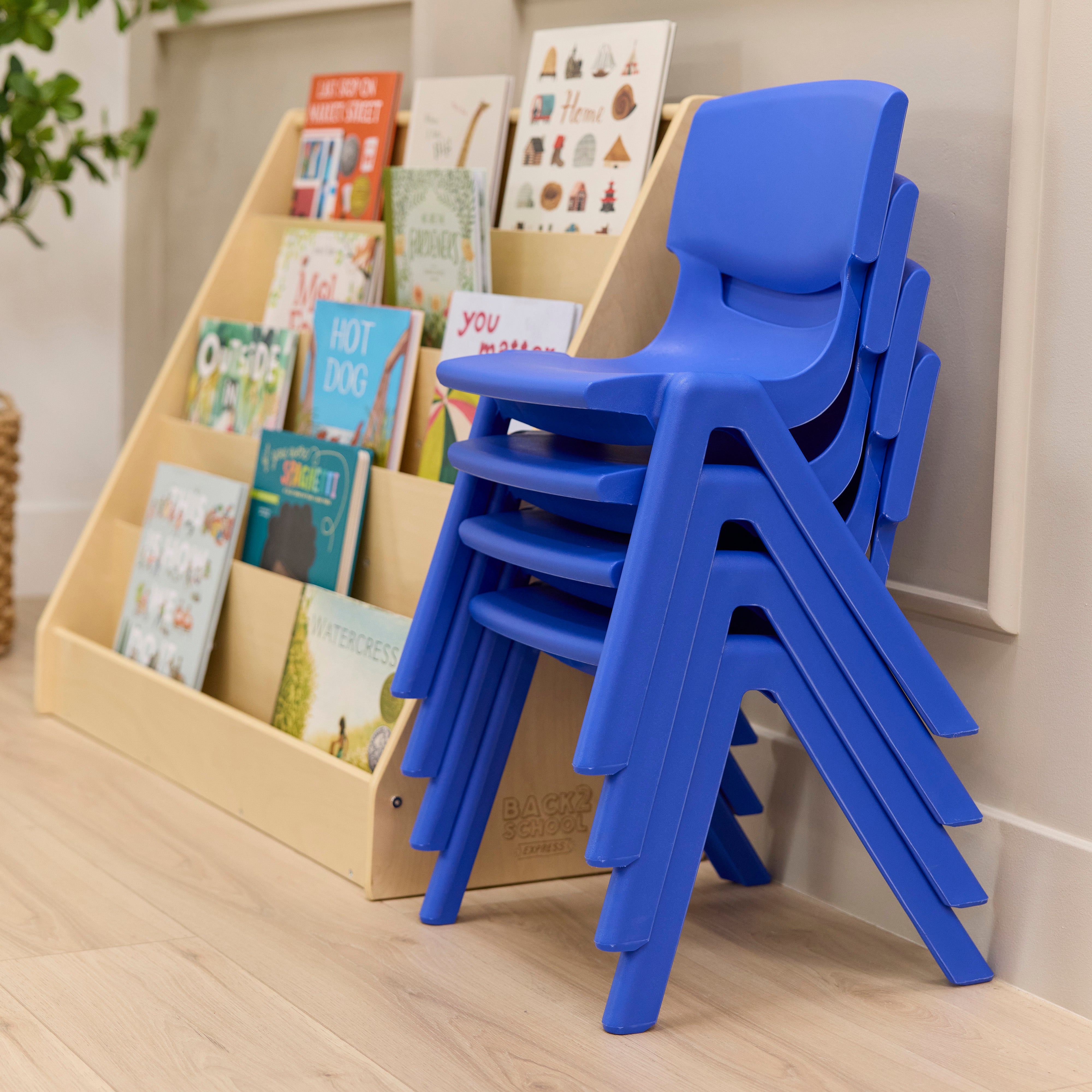 Stackable School Chairs, 12in Seat Height, 10-Pack