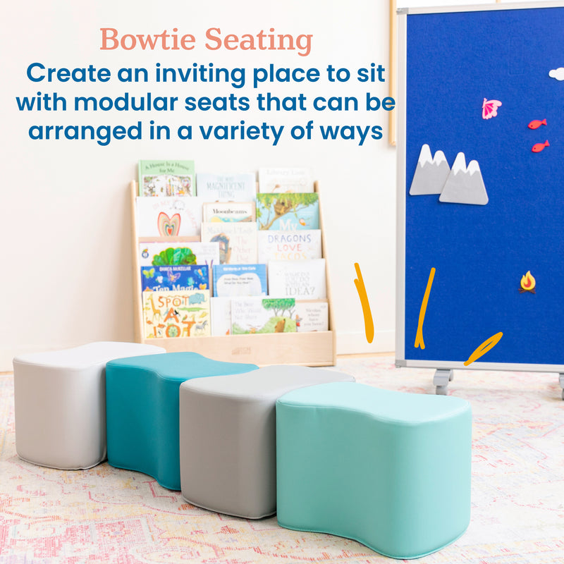 Toddler Modular Stool Set, Butterfly Shaped Foam Seats, 10in Seat Height, 6-Piece