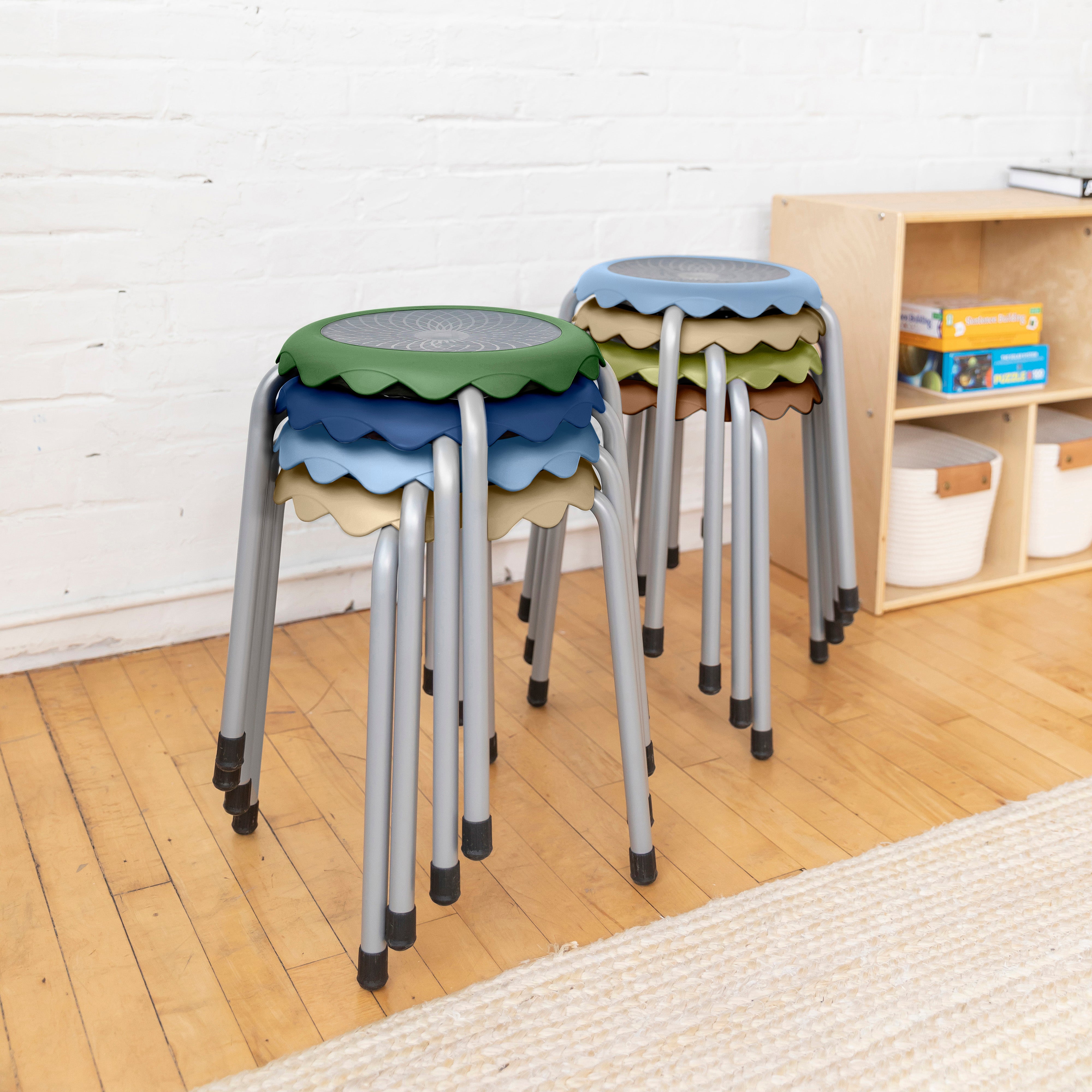 Daisy Stackable Stool Set, 8-Piece