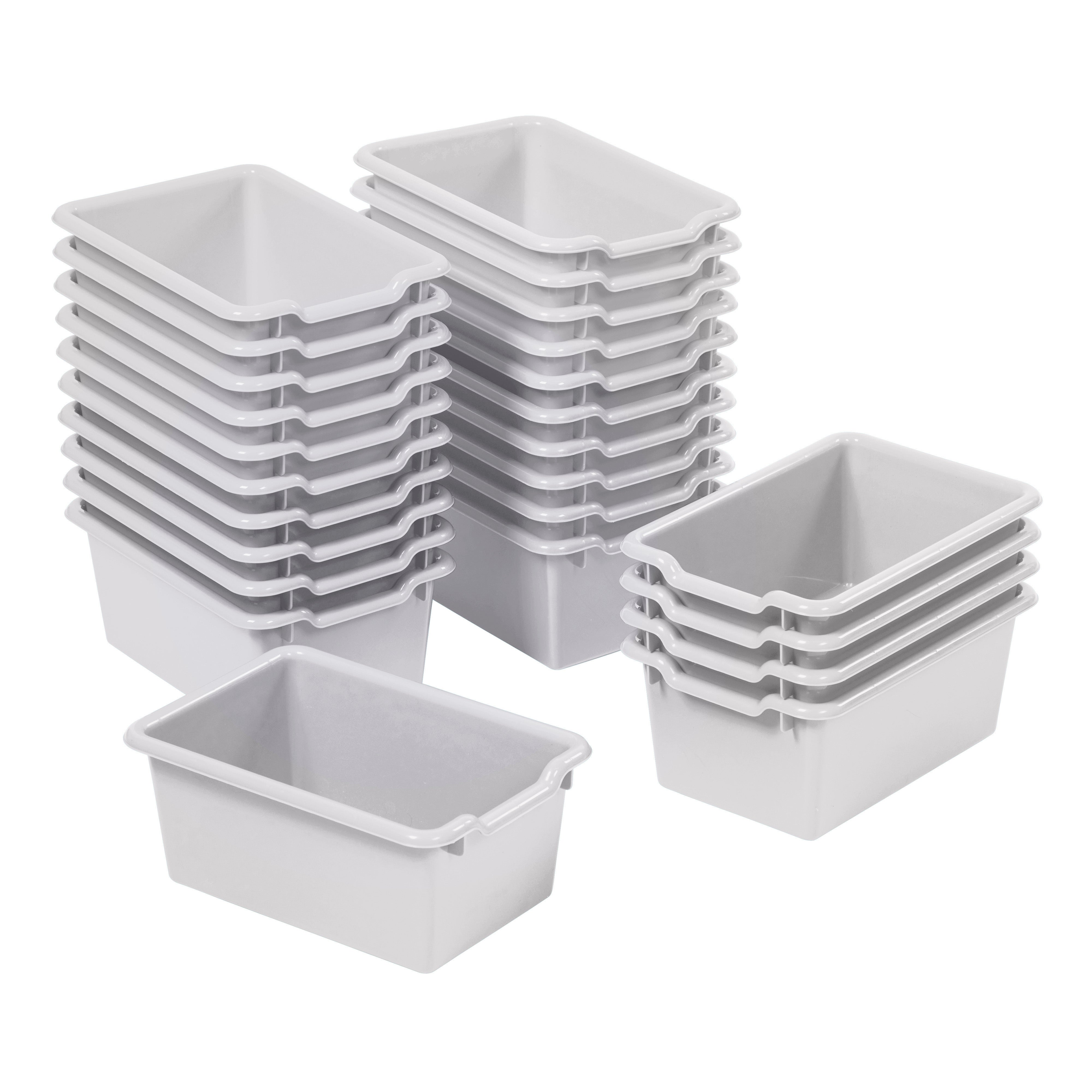 Scoop Front Storage Bins, Multipurpose Organization, 25-Pack