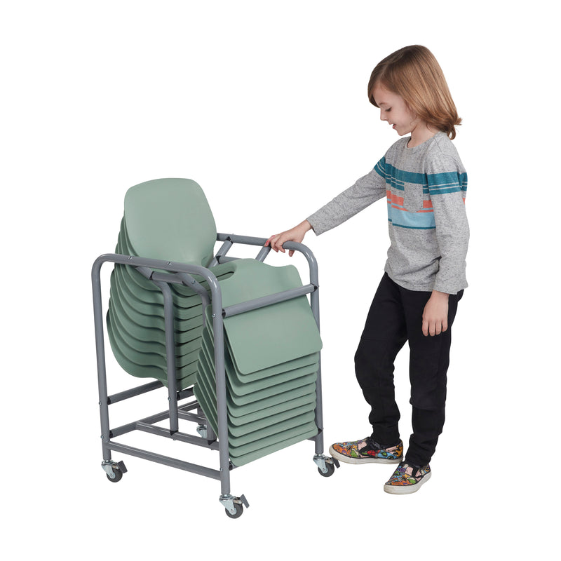 The Surf Storage Rack, Stores 10 Portable Lap Desks, Cart with Rolling and Locking Casters