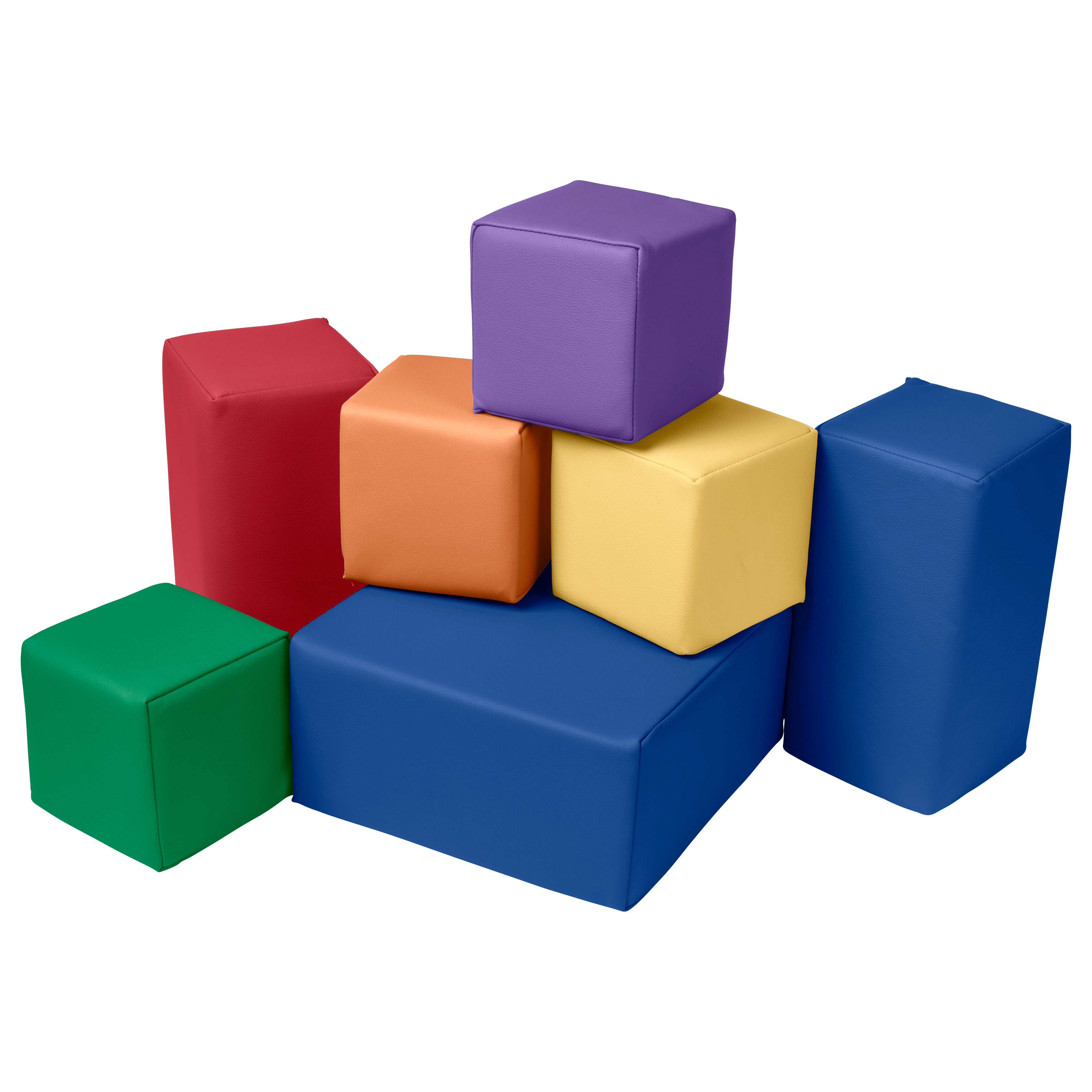 EarlyBuilder Foam Stacking Block Set, Small, 7-Piece