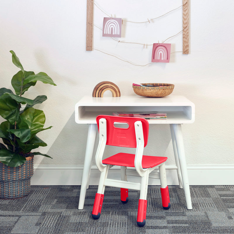 Adjustable Height Plastic Classroom Chairs, 2-Pack