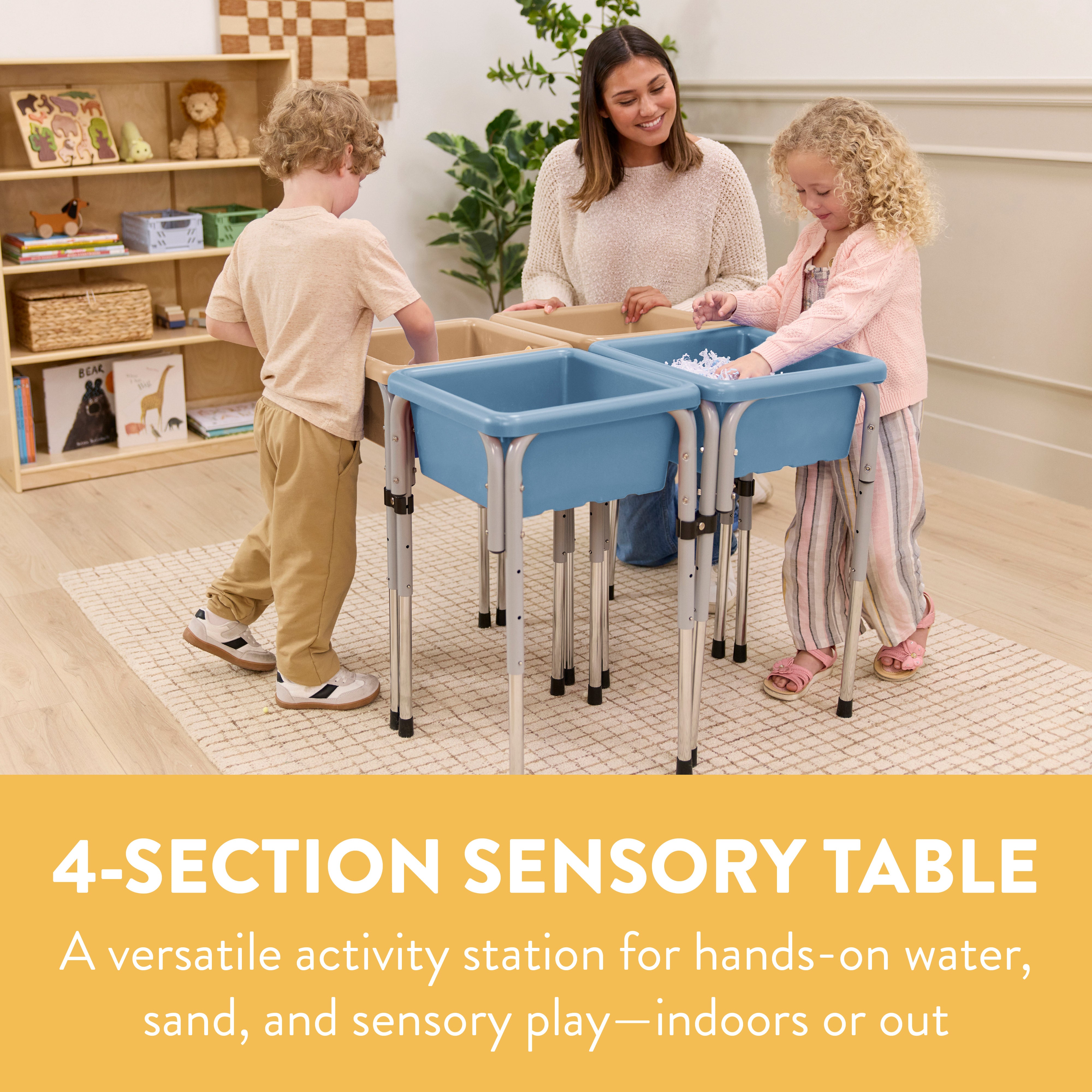 Adjustable Quad Sensory Tables with Lids