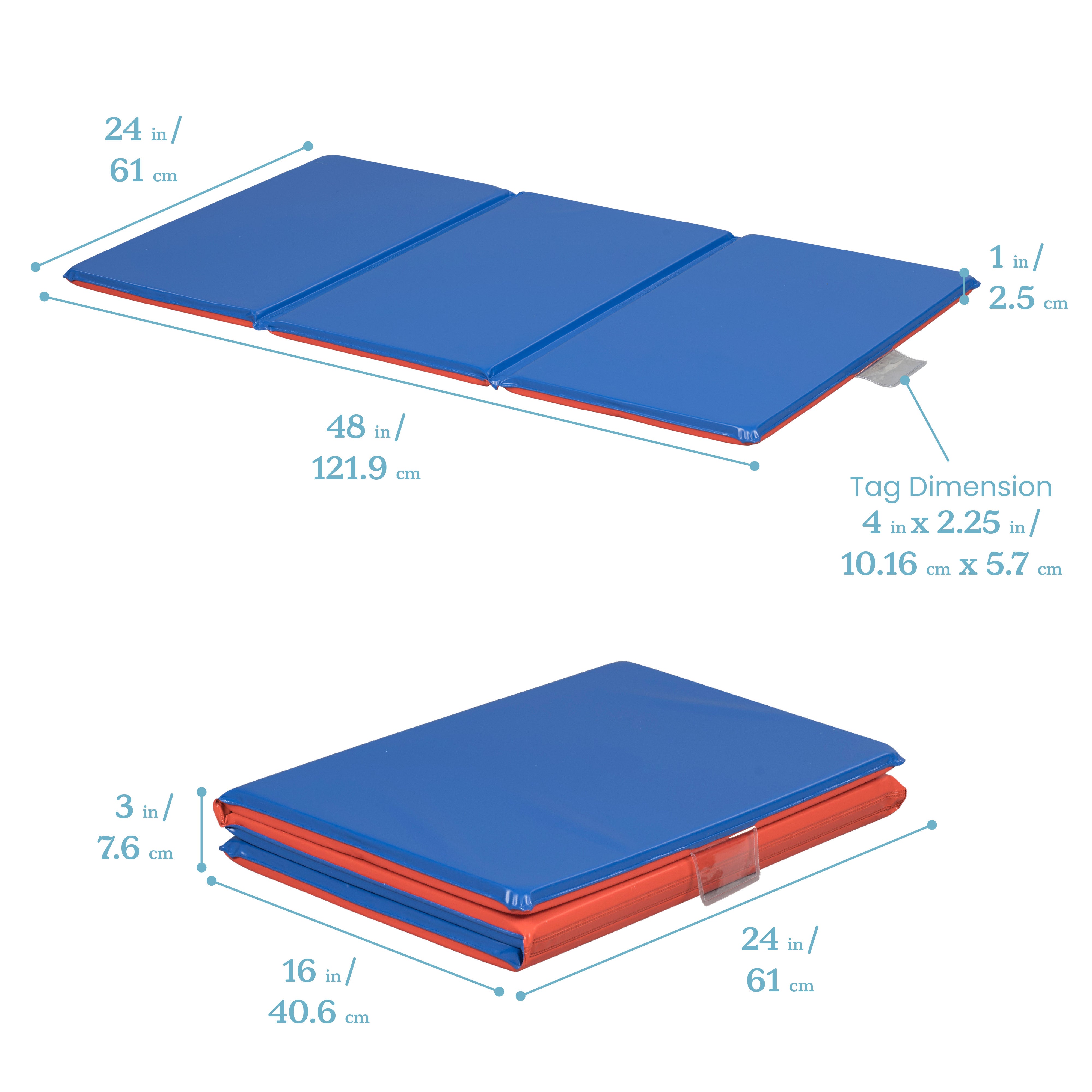 Premium Folding Rest Mat - Red/Blue