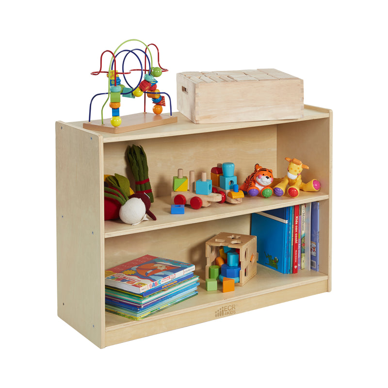 2-Shelf Mobile Storage Cabinet with Back