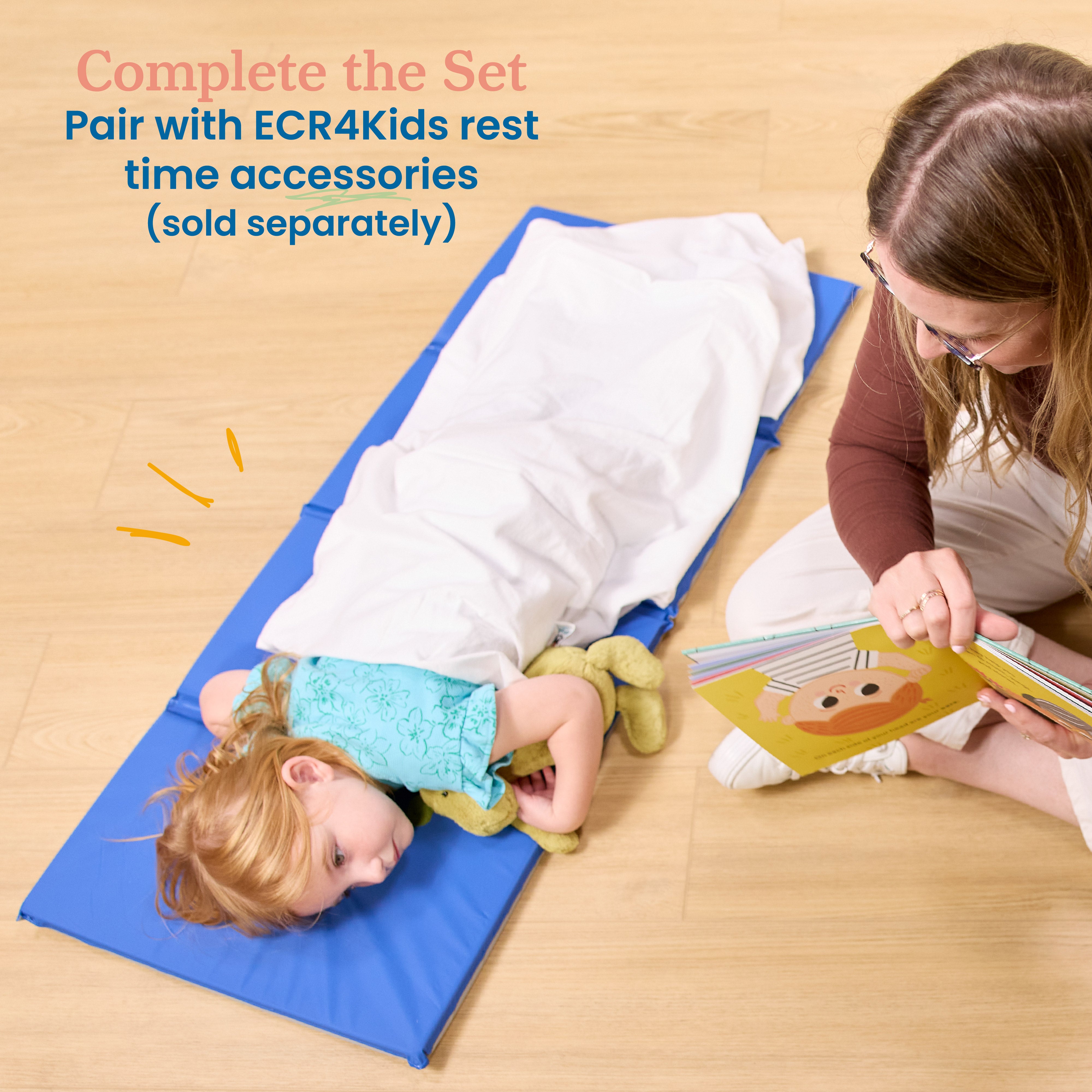 Everyday Folding Rest Mat, 4-Section, 5-Pack