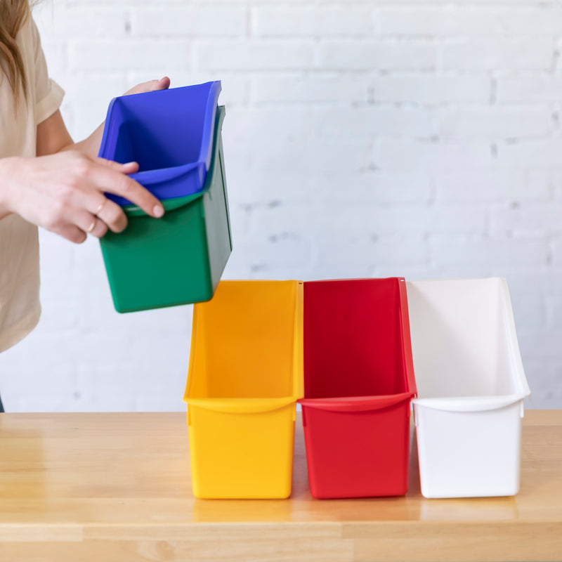 Linking Book Bins, Colorful Connecting Storage