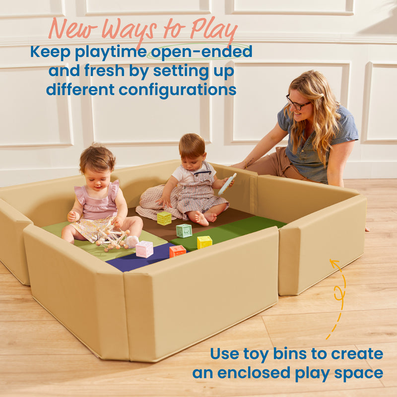Play Patch Activity Mat and Toy Bins, Beginner Playset, 6-Piece
