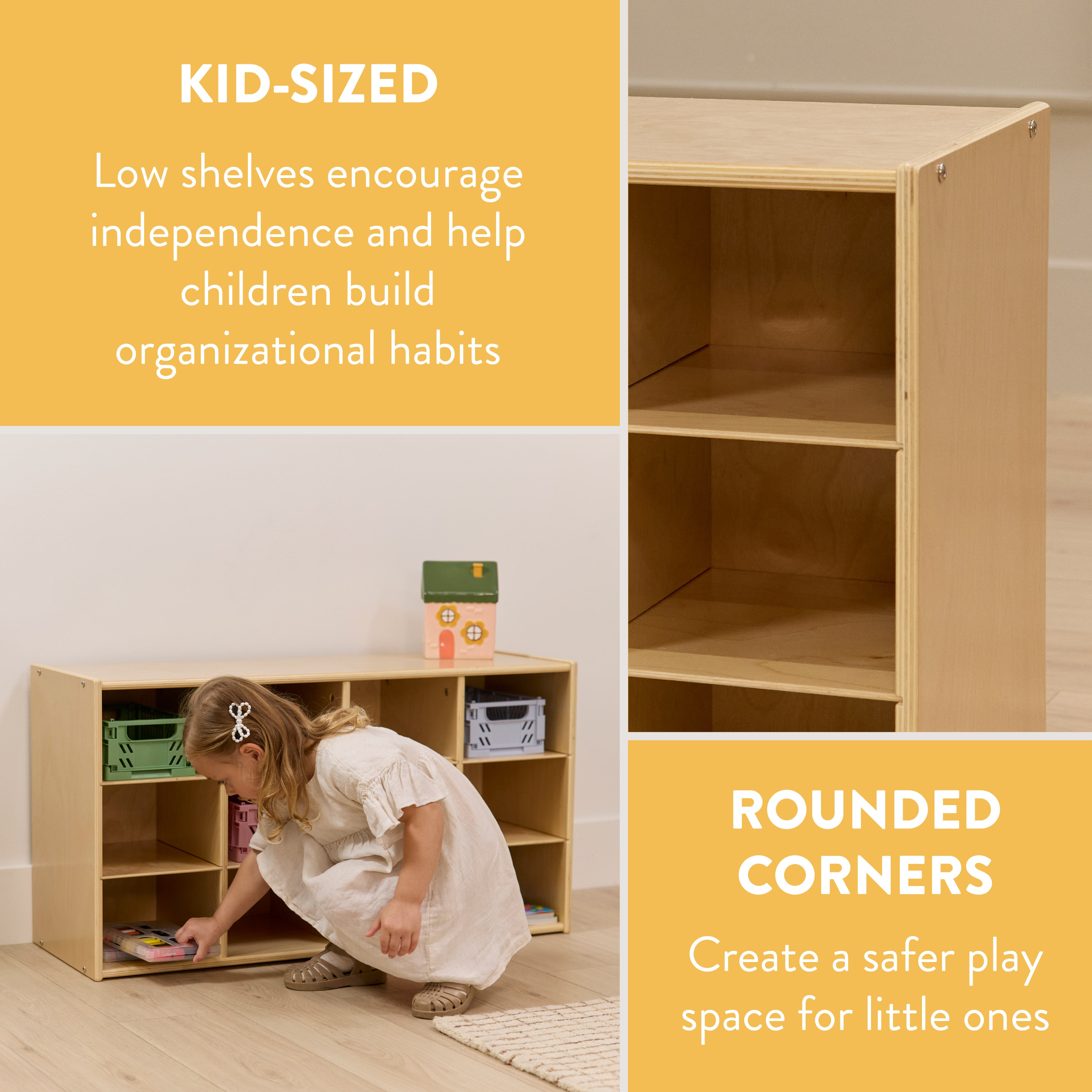Sleekline 12-Compartment Cubby Storage Cabinet, 3x4